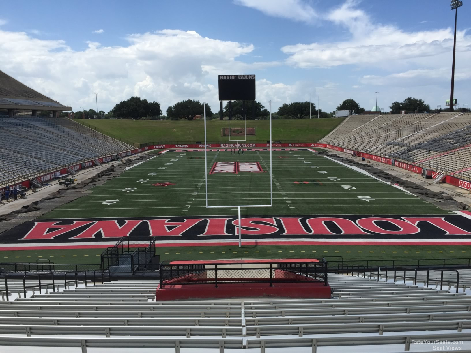 section w2, row 30 seat view  - cajun field