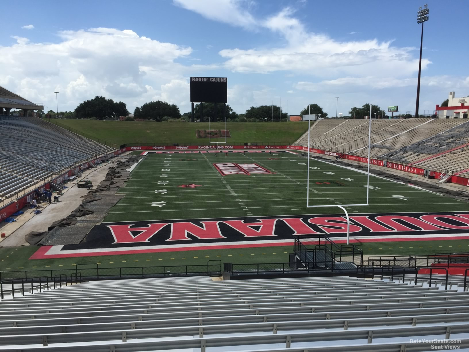 section x1, row 30 seat view  - cajun field