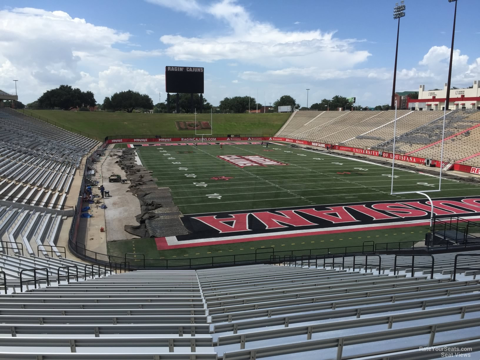 section x2, row 30 seat view  - cajun field