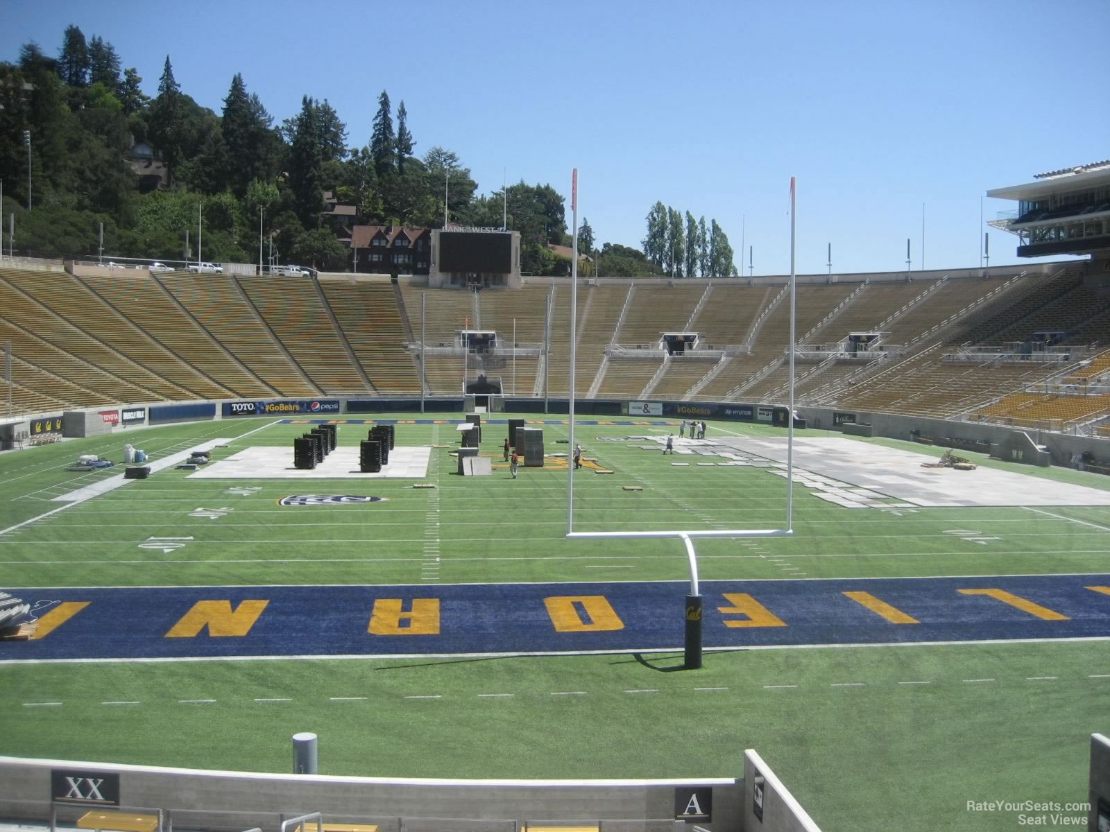 section a, row 22 seat view  - memorial stadium (cal)