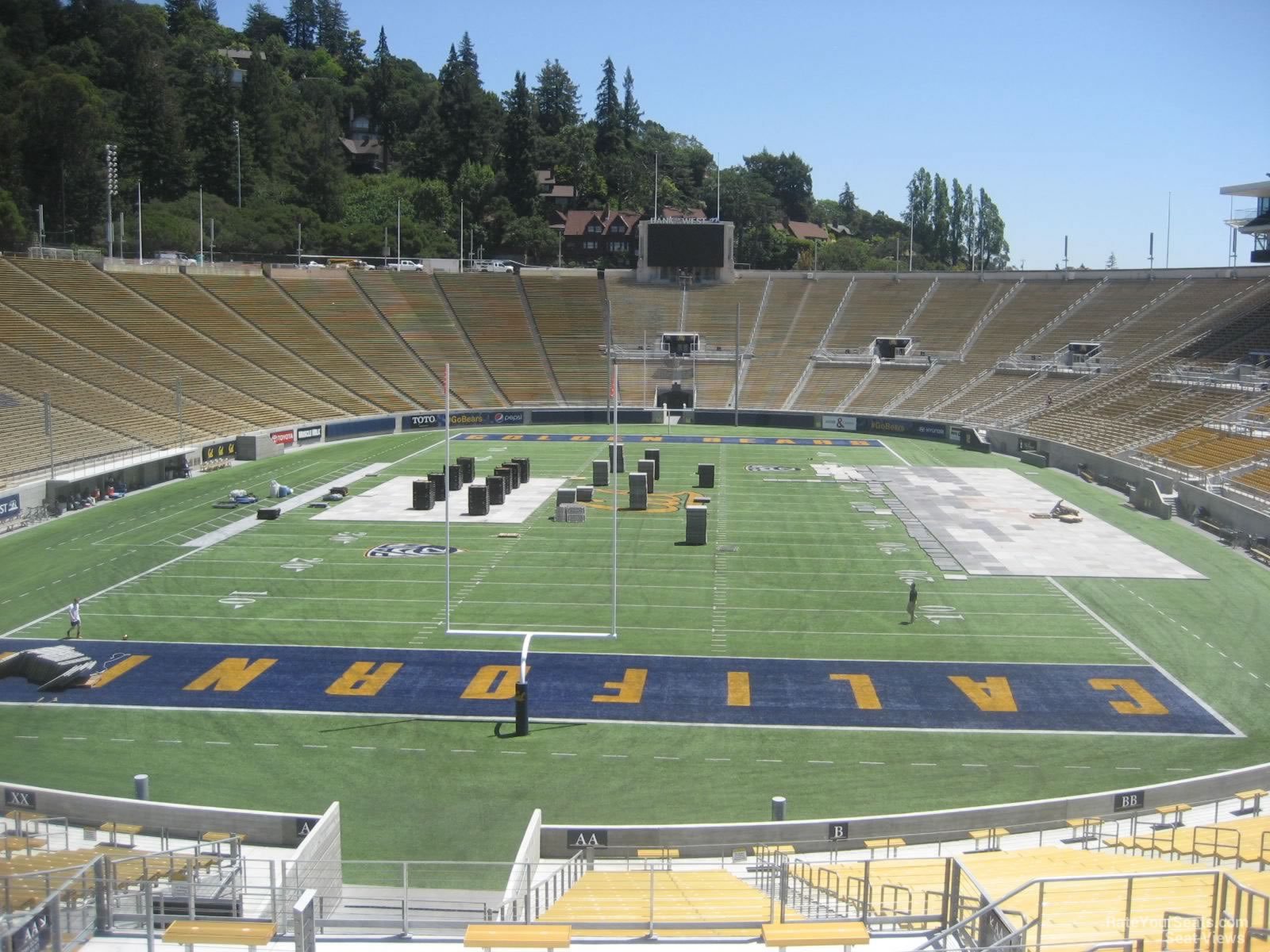 section aa, row 47 seat view  - memorial stadium (cal)