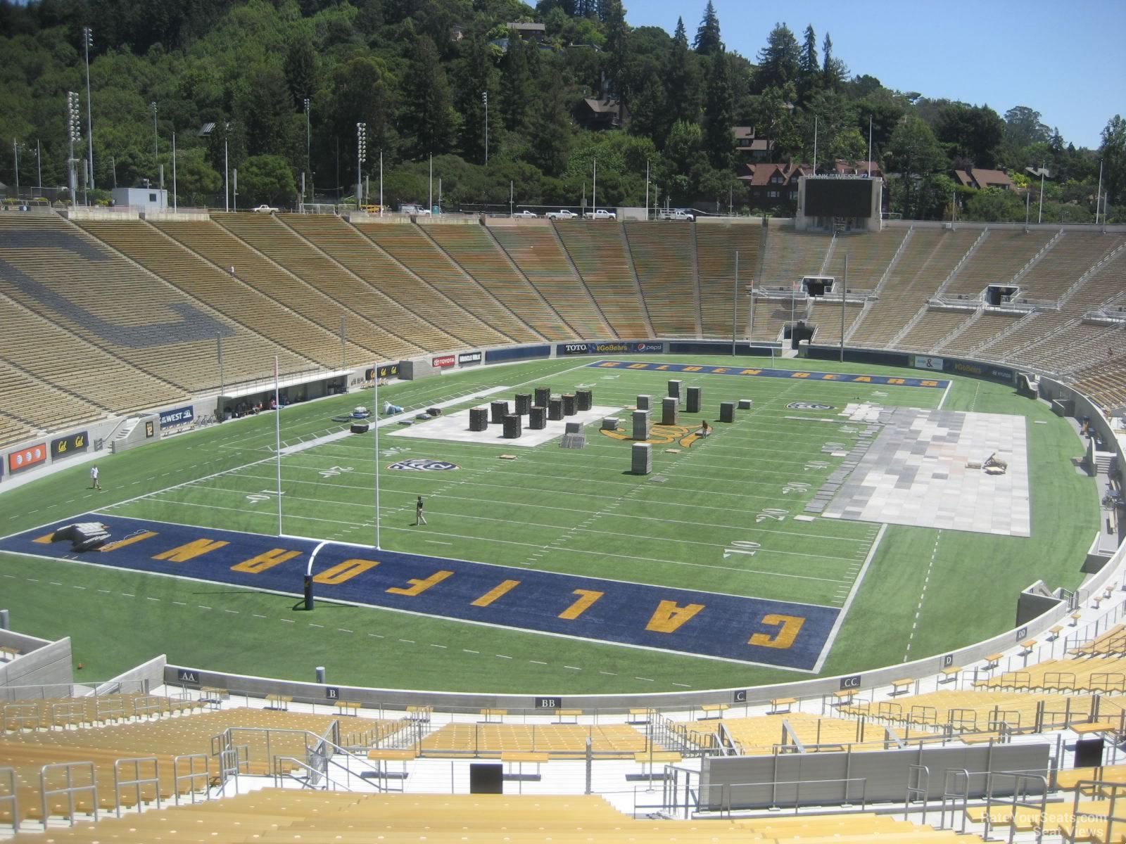 section bb, row 65 seat view  - memorial stadium (cal)