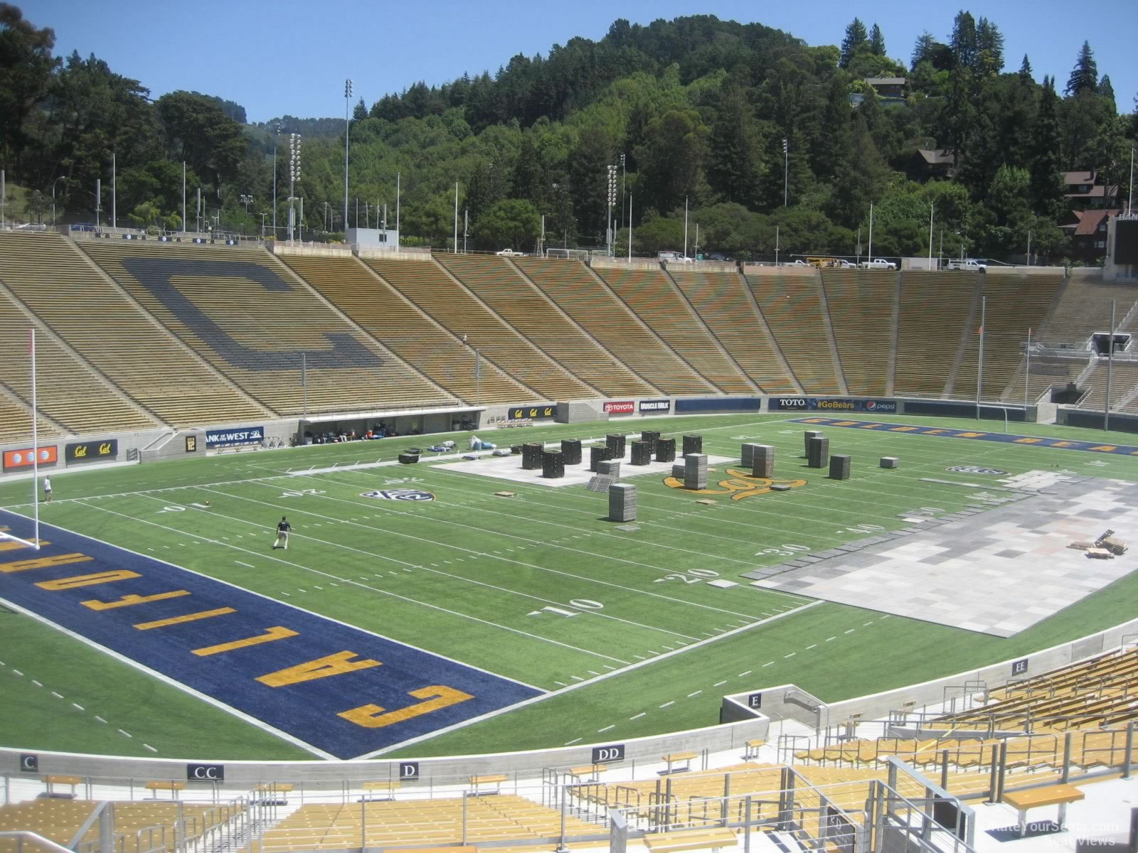 section d, row 47 seat view  - california memorial stadium
