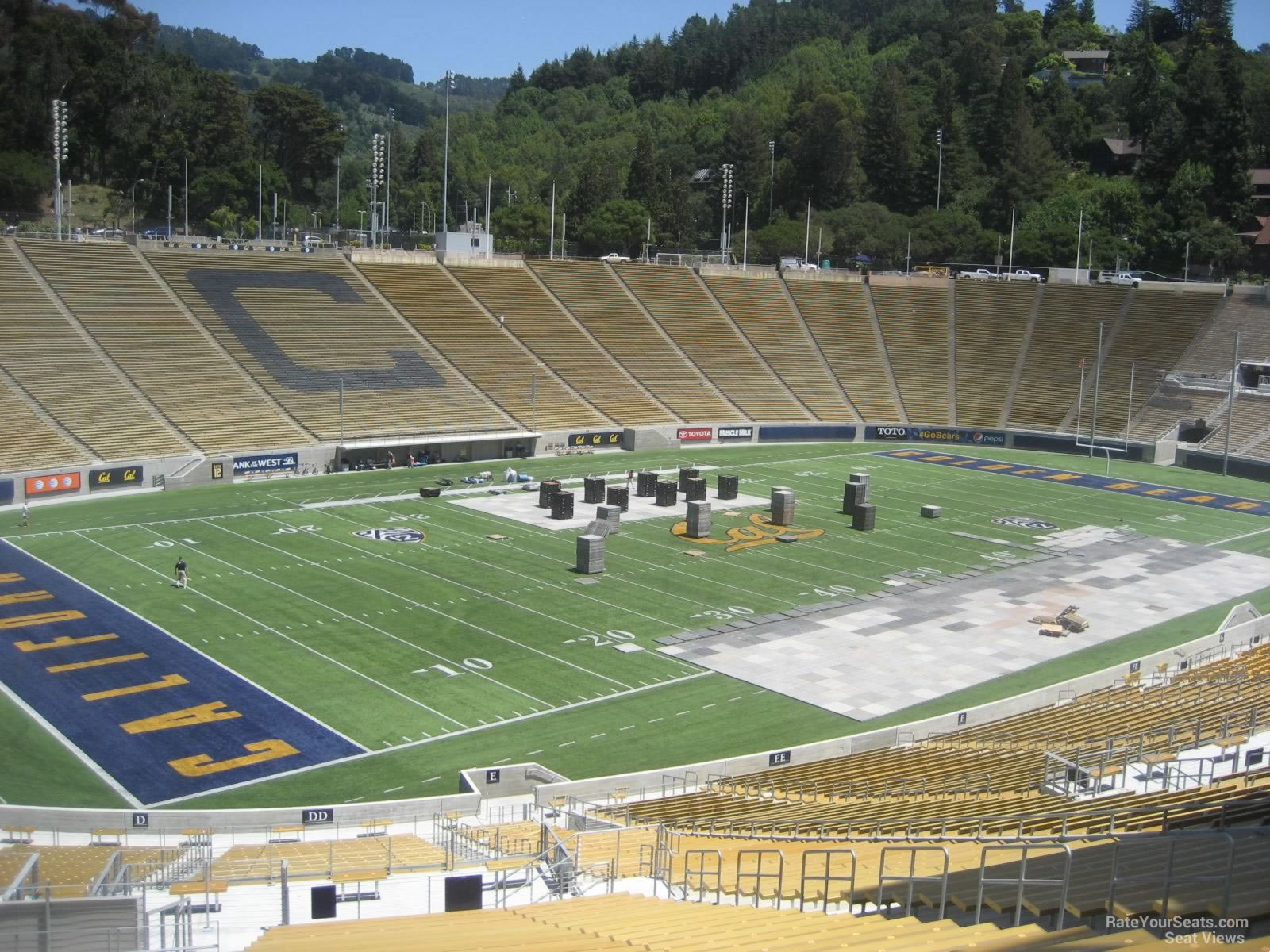section dd, row 65 seat view  - memorial stadium (cal)