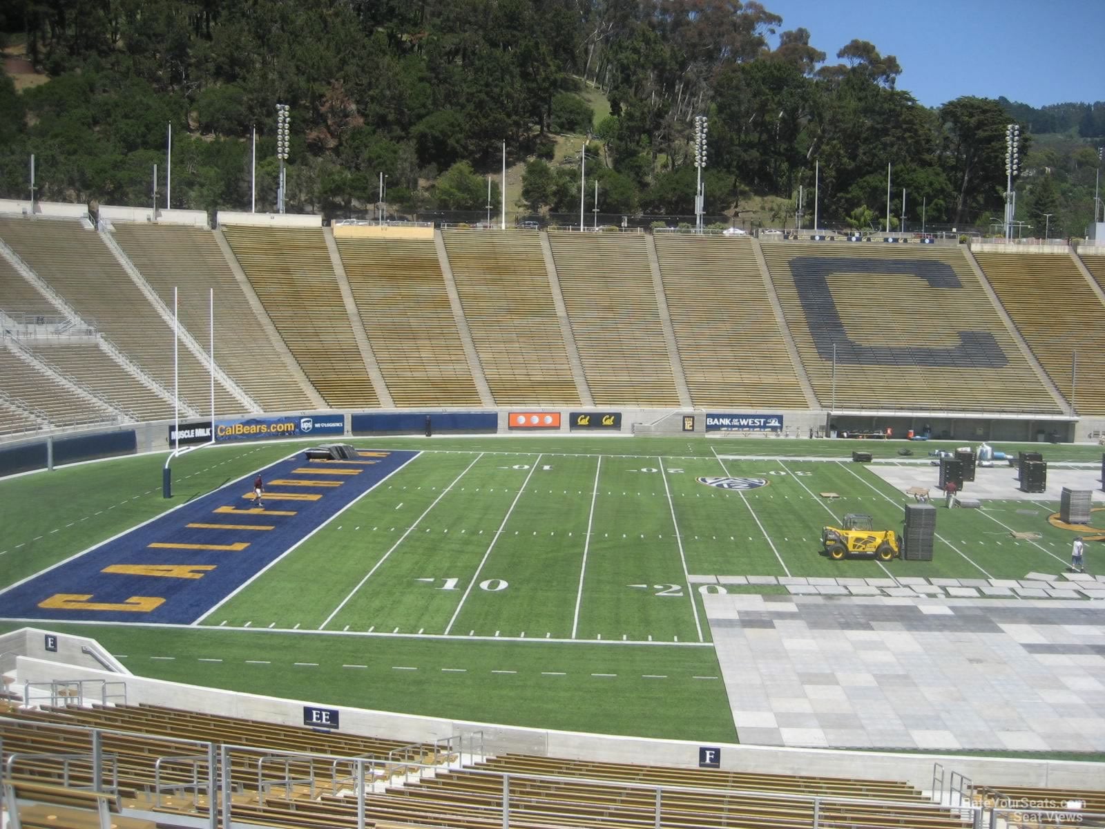 section f, row 32 seat view  - california memorial stadium