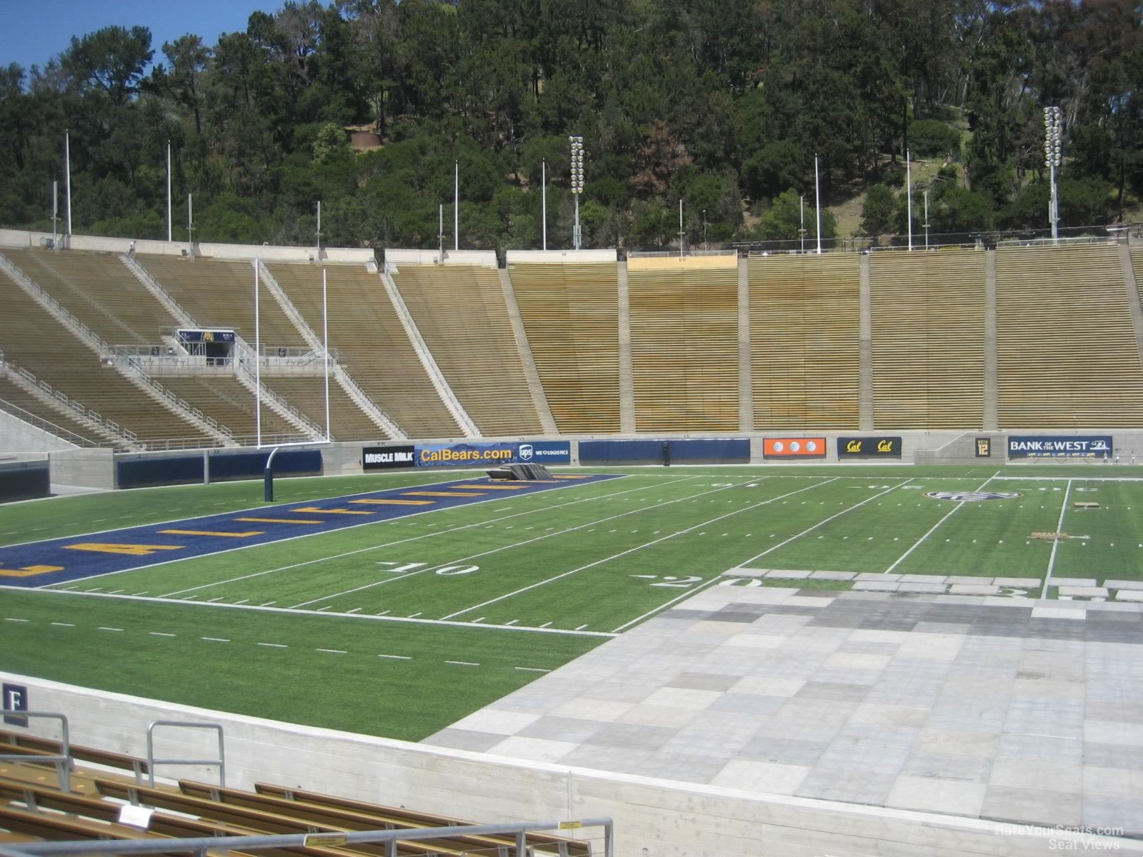 section ff, row 9 seat view  - memorial stadium (cal)