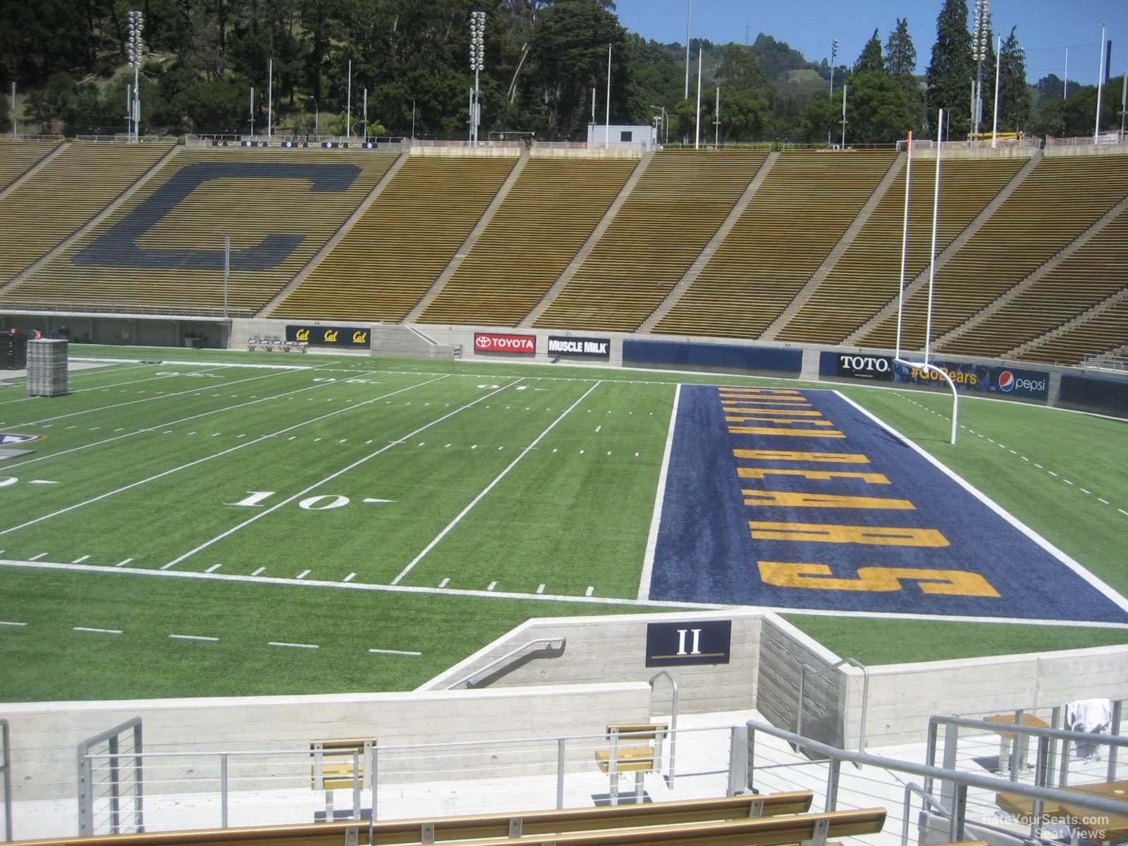 section ii, row 12 seat view  - memorial stadium (cal)