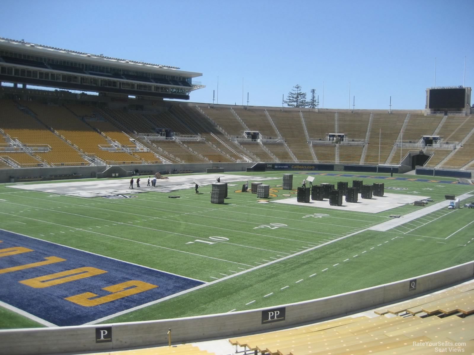 section p, row 22 seat view  - memorial stadium (cal)