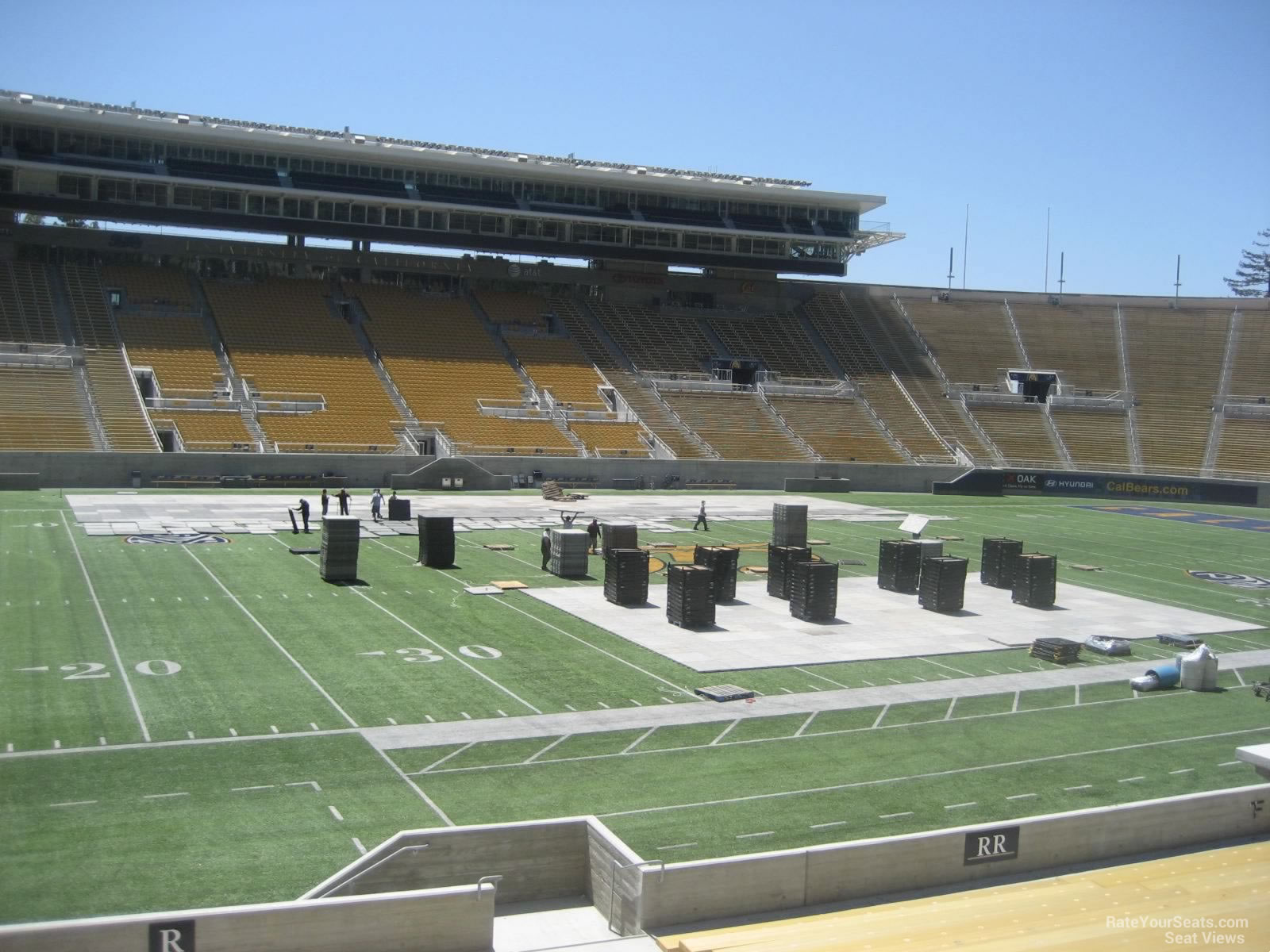 section r, row 22 seat view  - memorial stadium (cal)