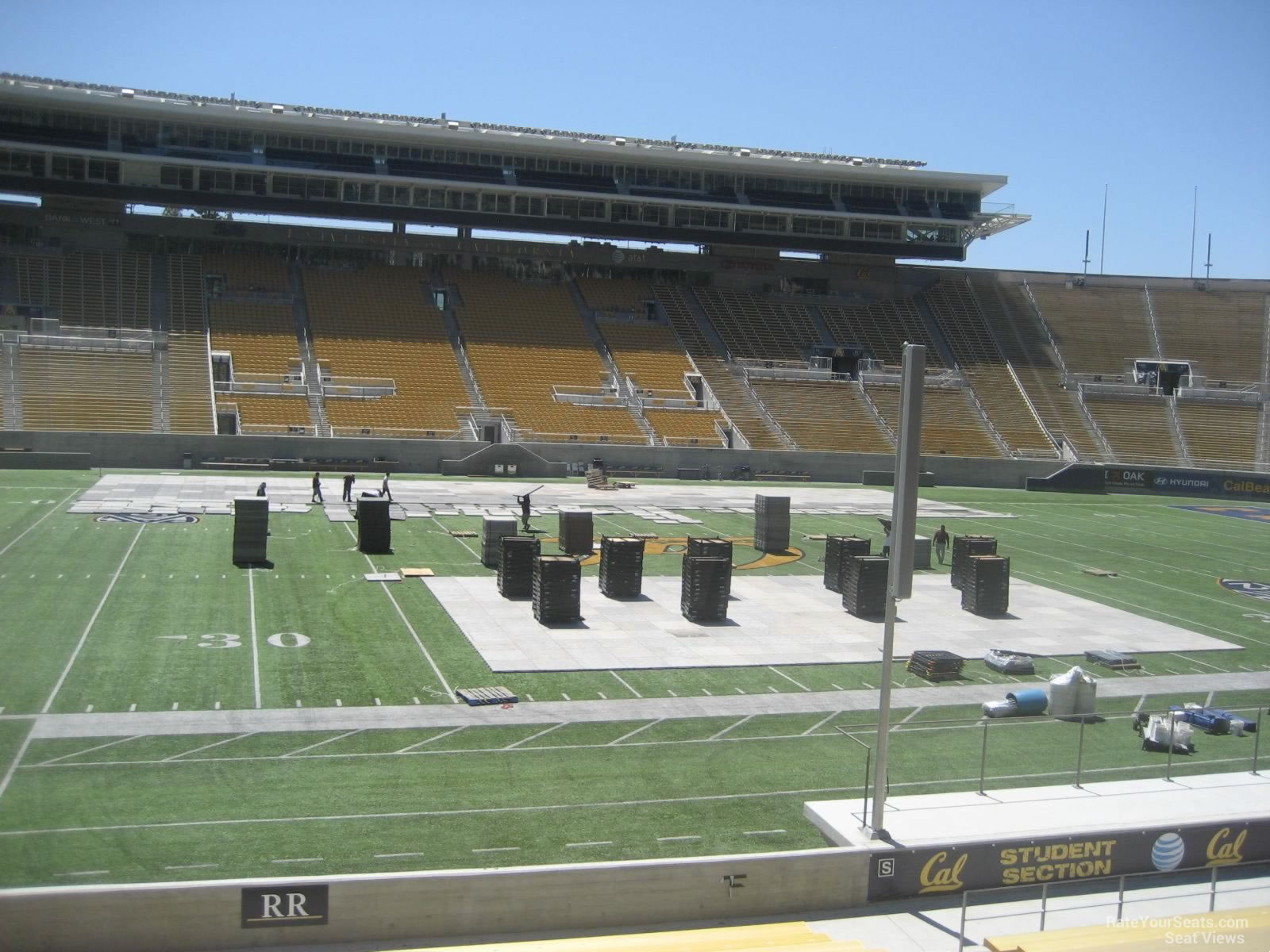 section rr, row 22 seat view  - memorial stadium (cal)