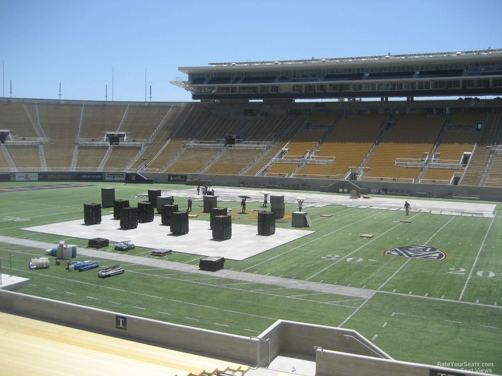 section tt, row 22 seat view  - memorial stadium (cal)