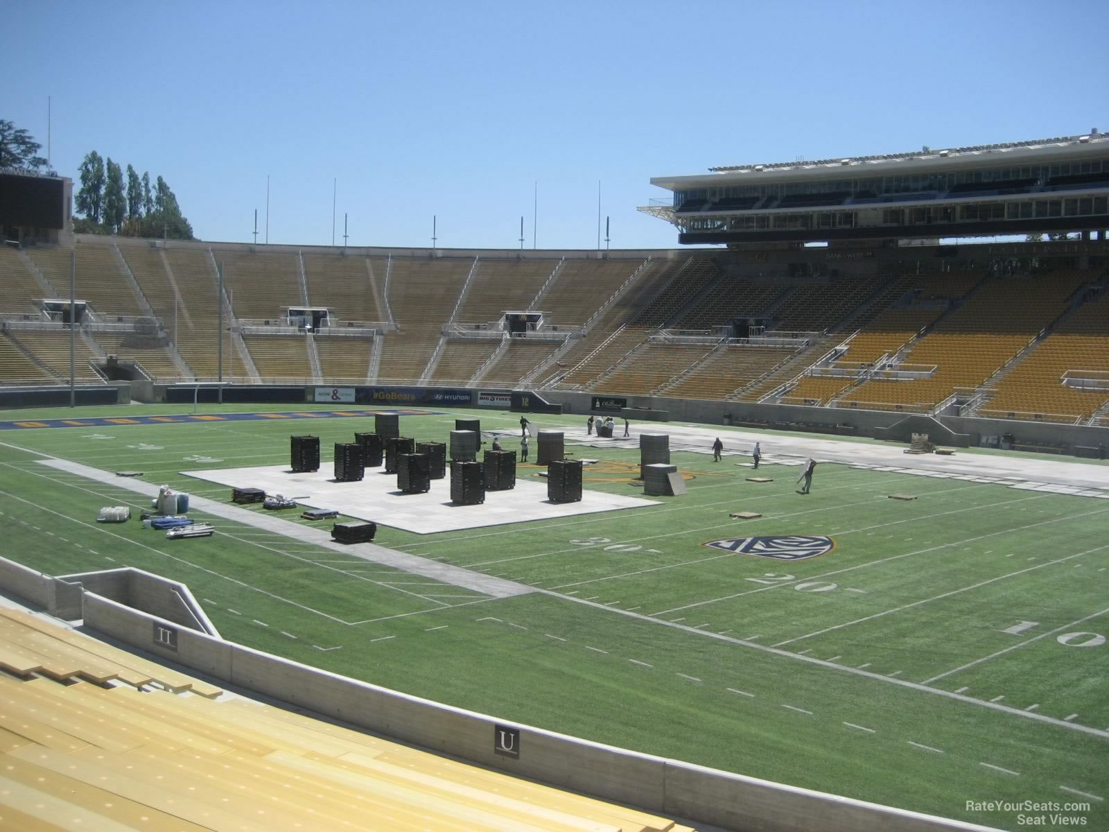 section uu, row 22 seat view  - memorial stadium (cal)