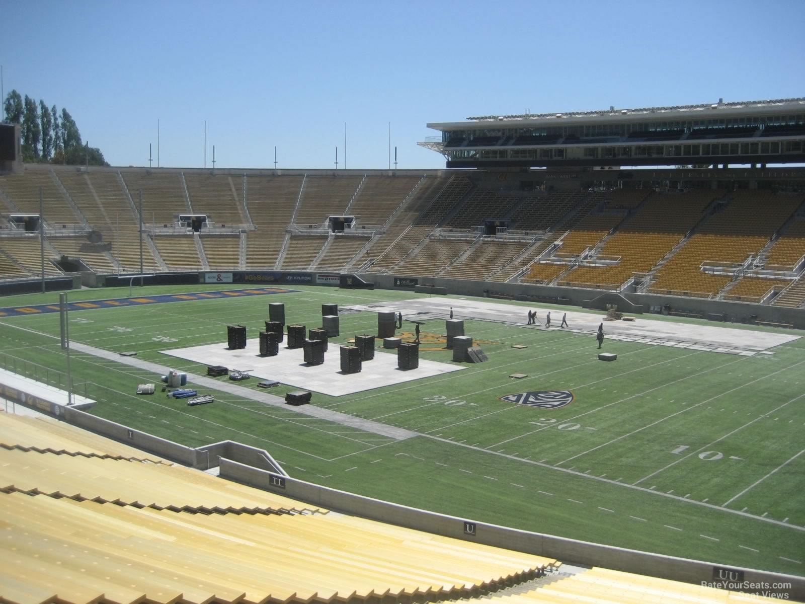 section uu, row 42 seat view  - california memorial stadium