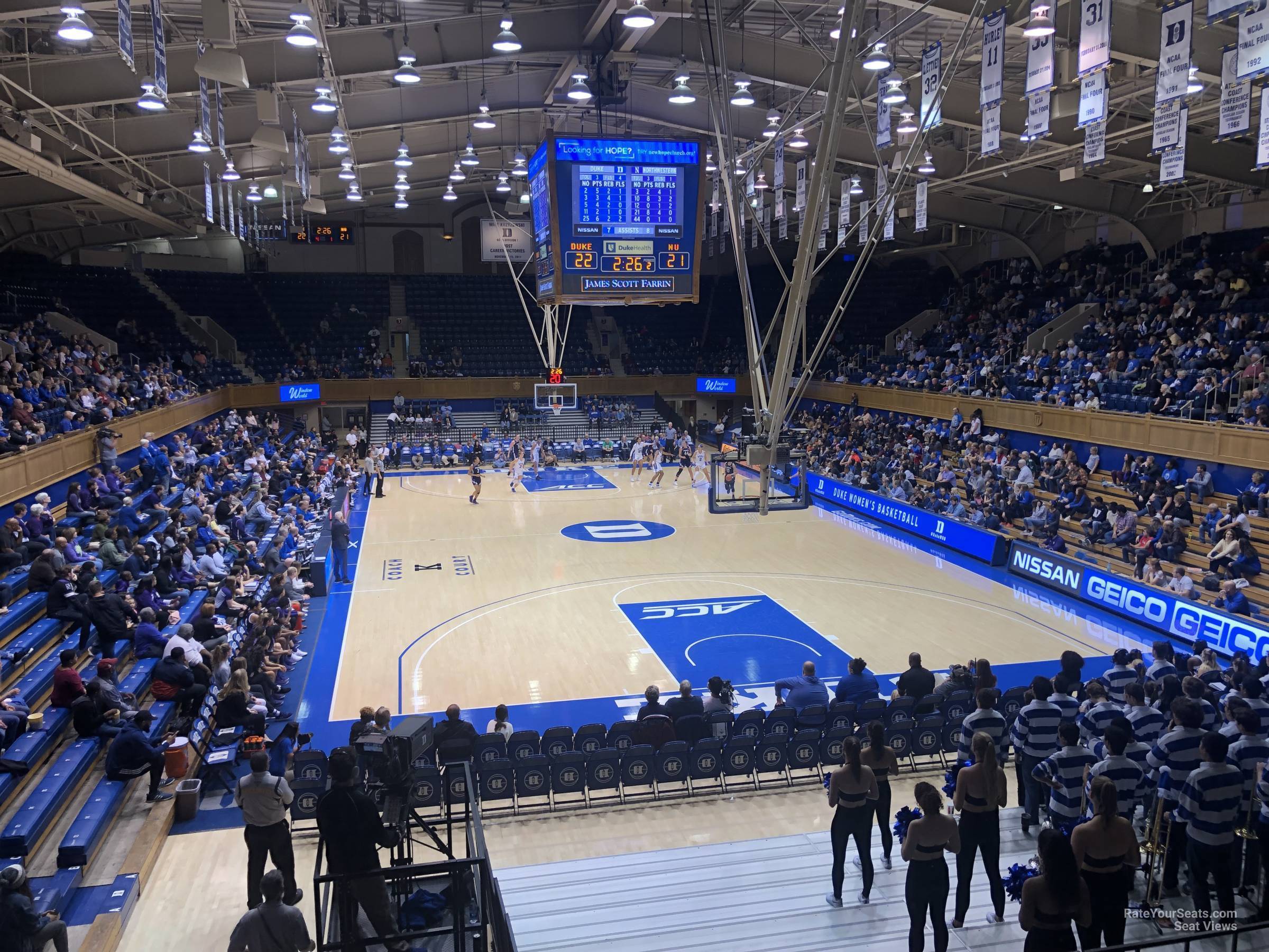 section 10, row e seat view  - cameron indoor stadium