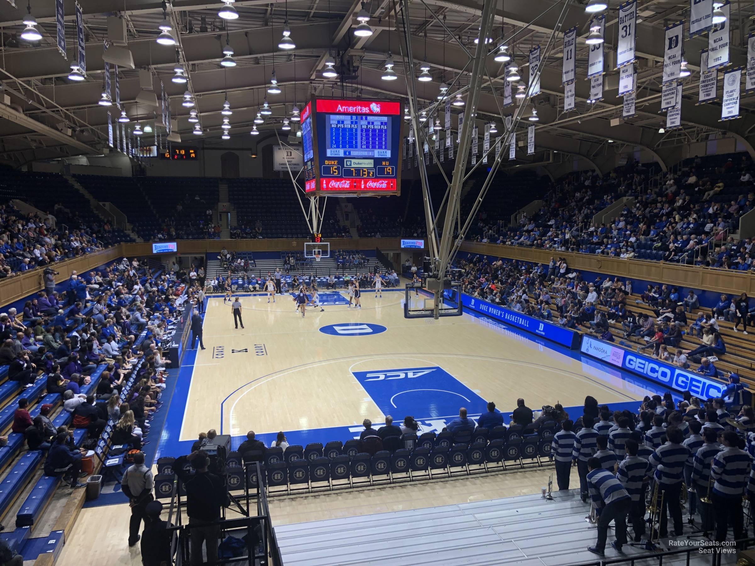 section 10, row e seat view  - cameron indoor stadium