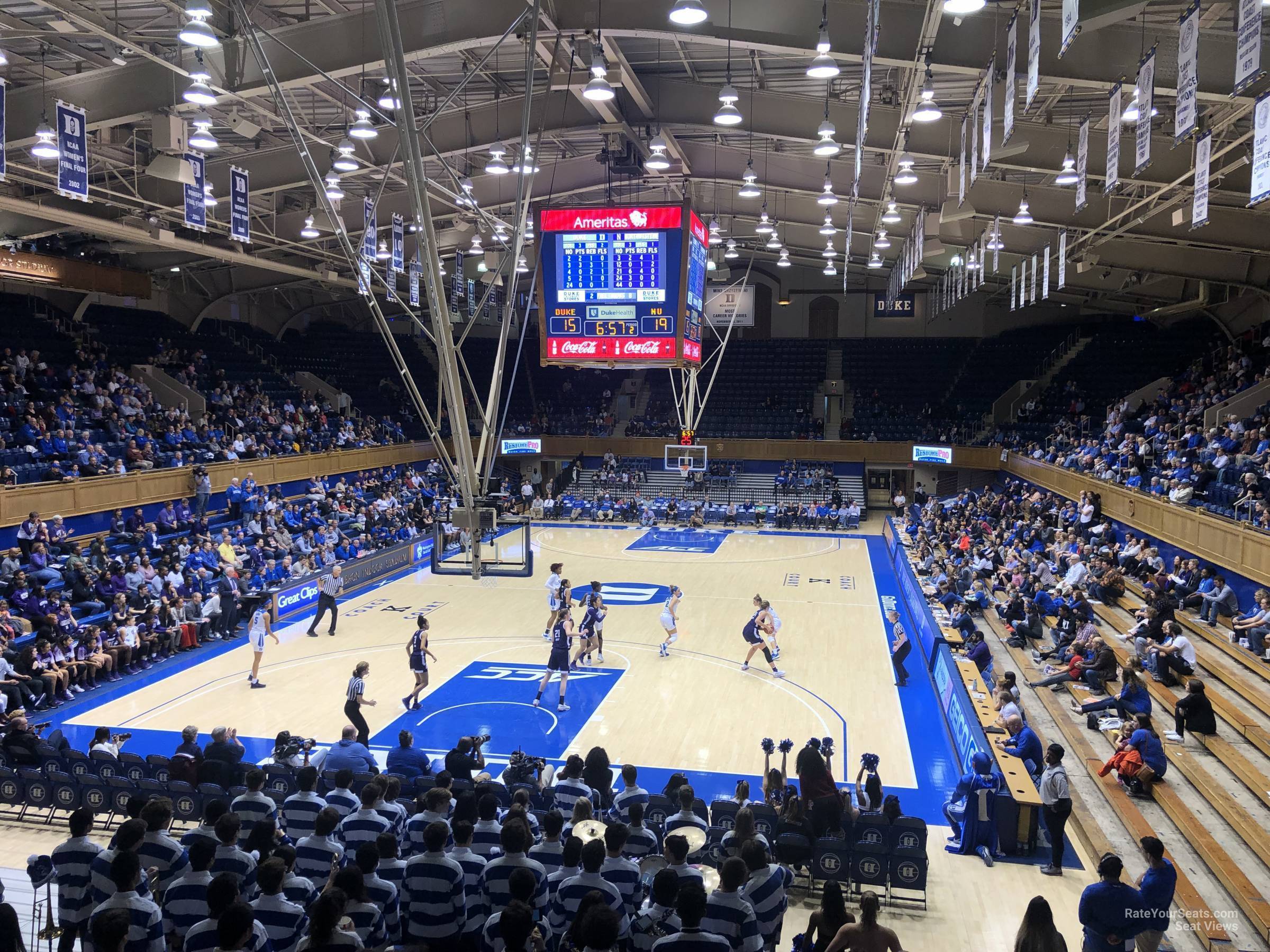 section 11, row e seat view  - cameron indoor stadium