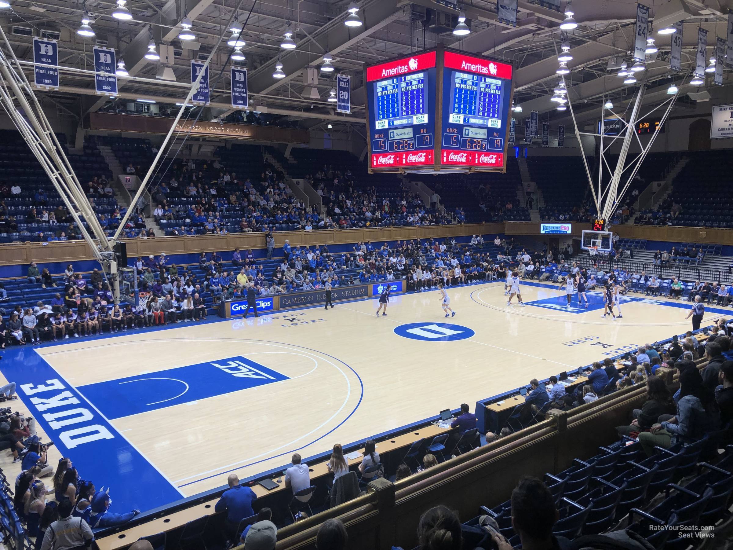 section 13, row e seat view  - cameron indoor stadium