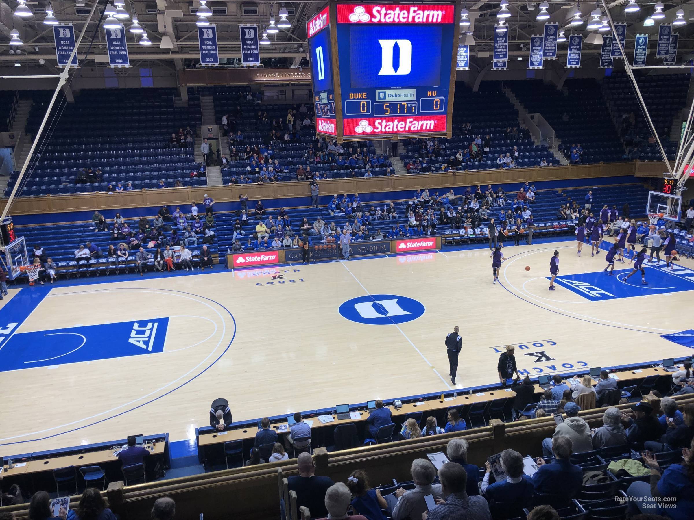 section 14, row i seat view  - cameron indoor stadium