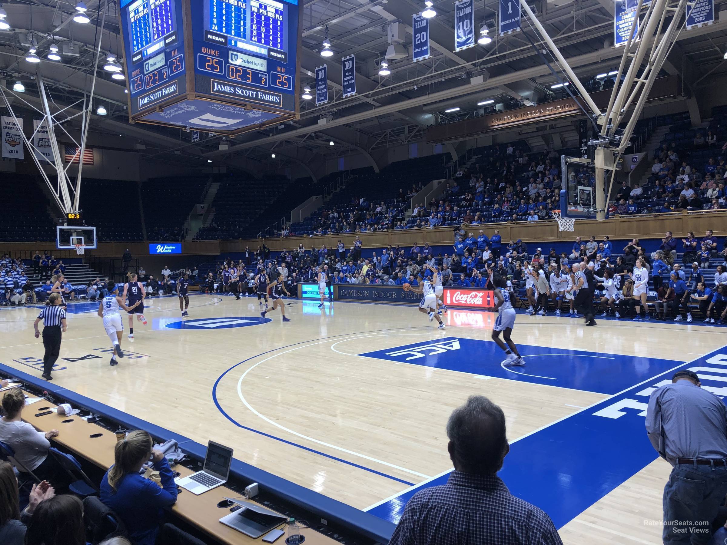 section 17, row d seat view  - cameron indoor stadium