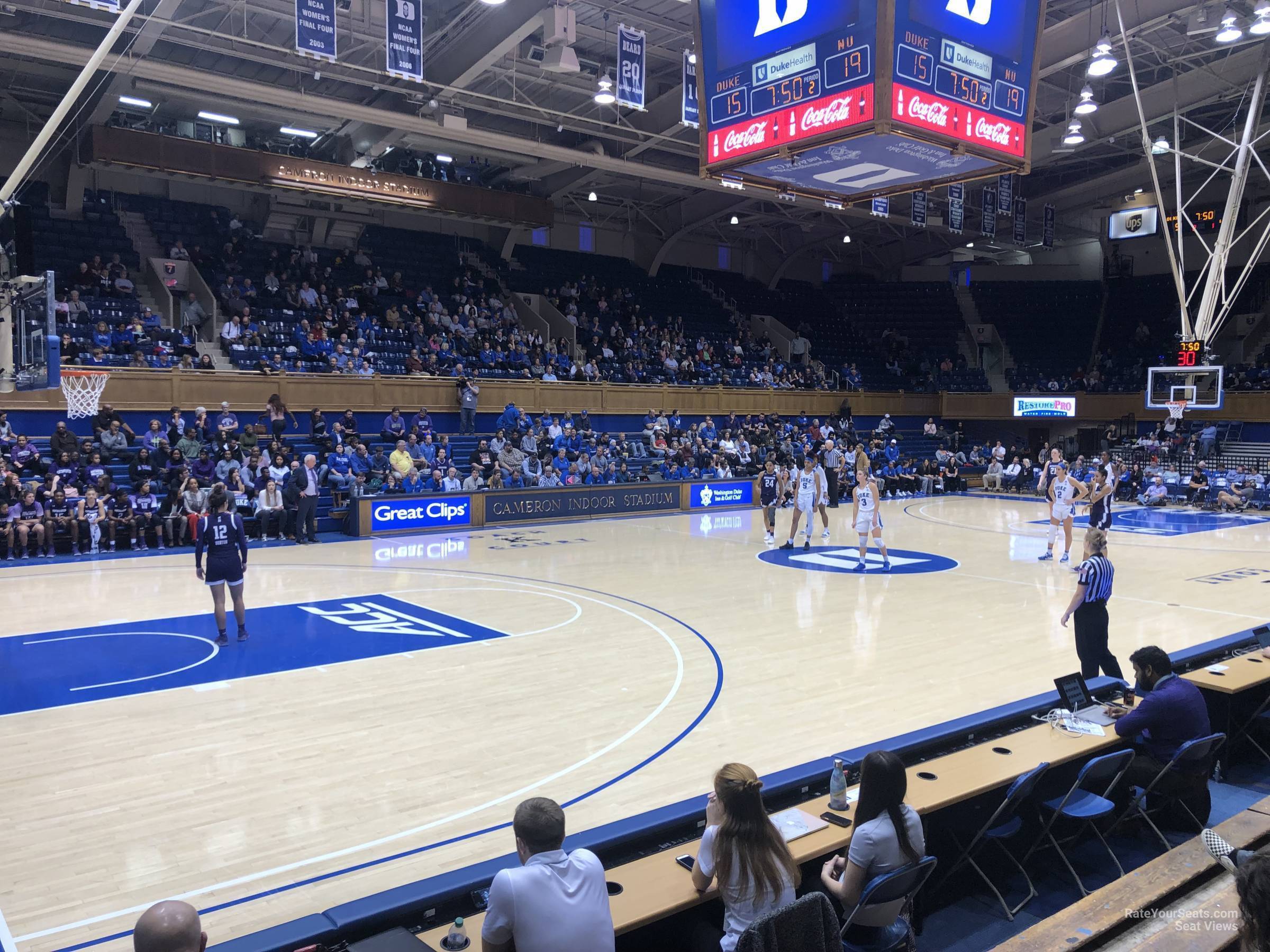 section 17 seat view  - cameron indoor stadium