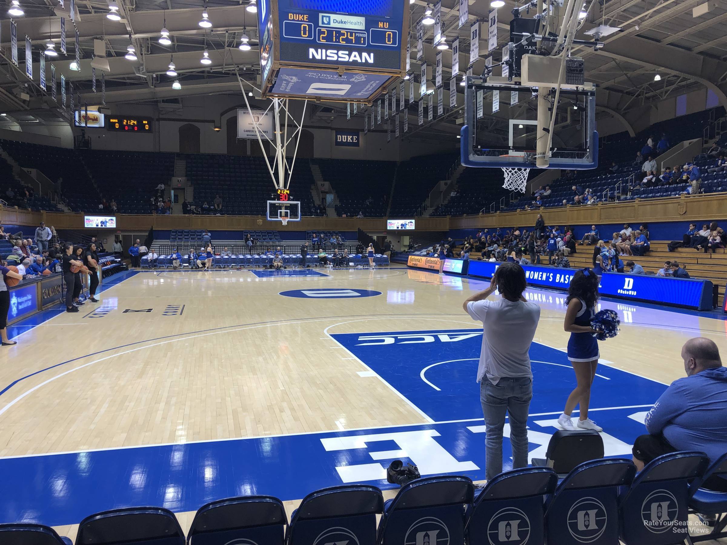 section 18, row a seat view  - cameron indoor stadium