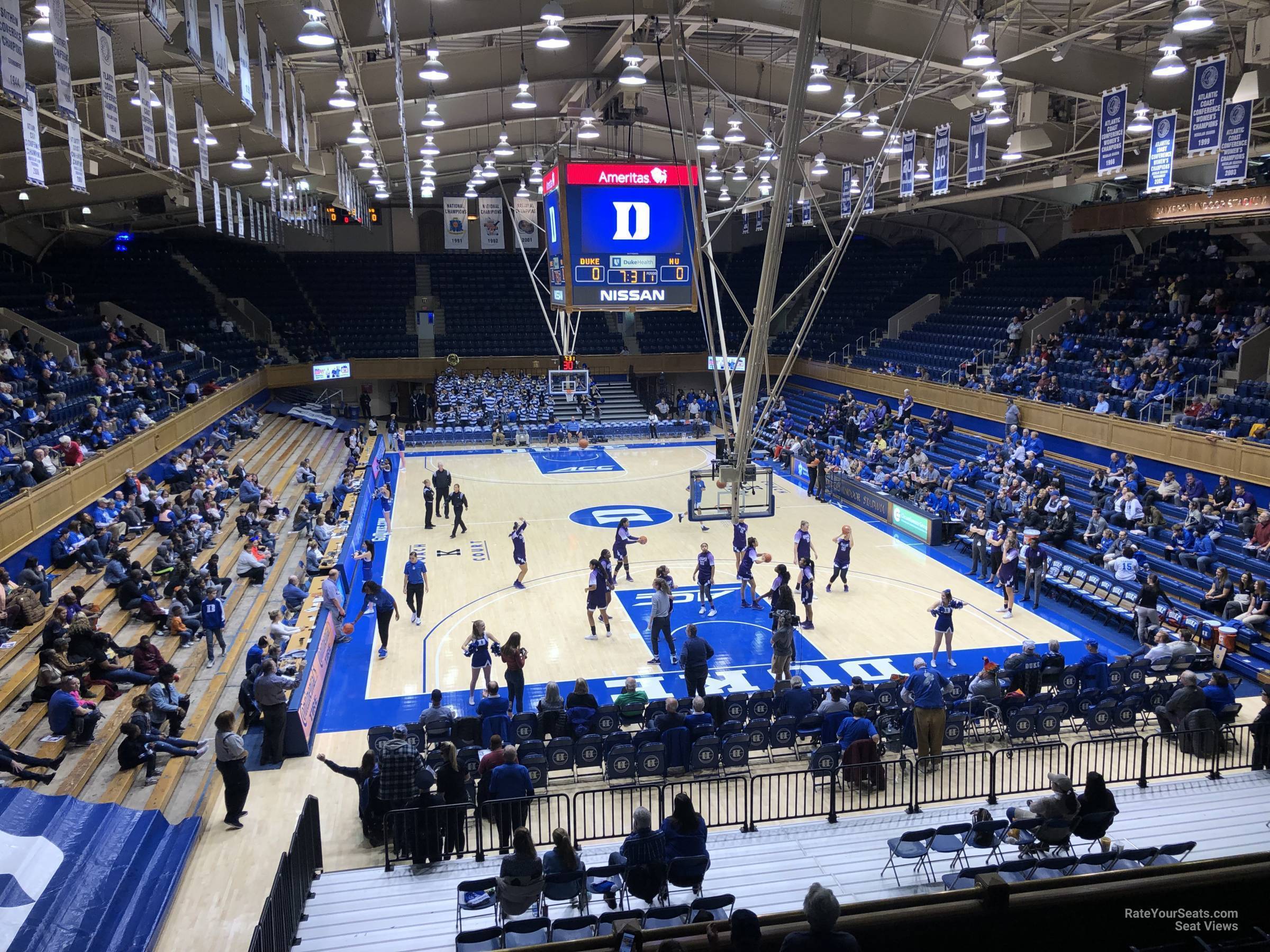 section 2, row i seat view  - cameron indoor stadium