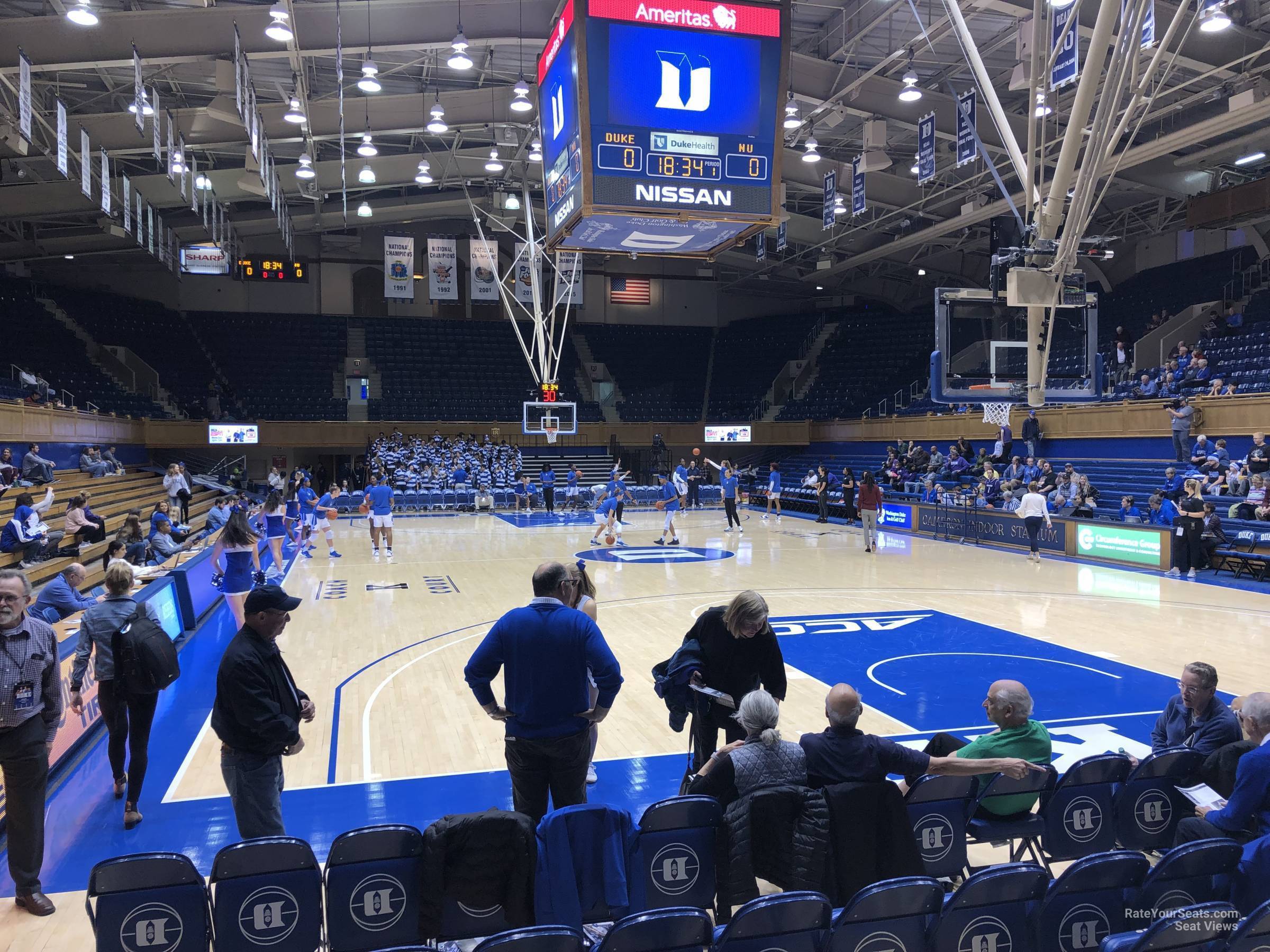 section 20, row a seat view  - cameron indoor stadium