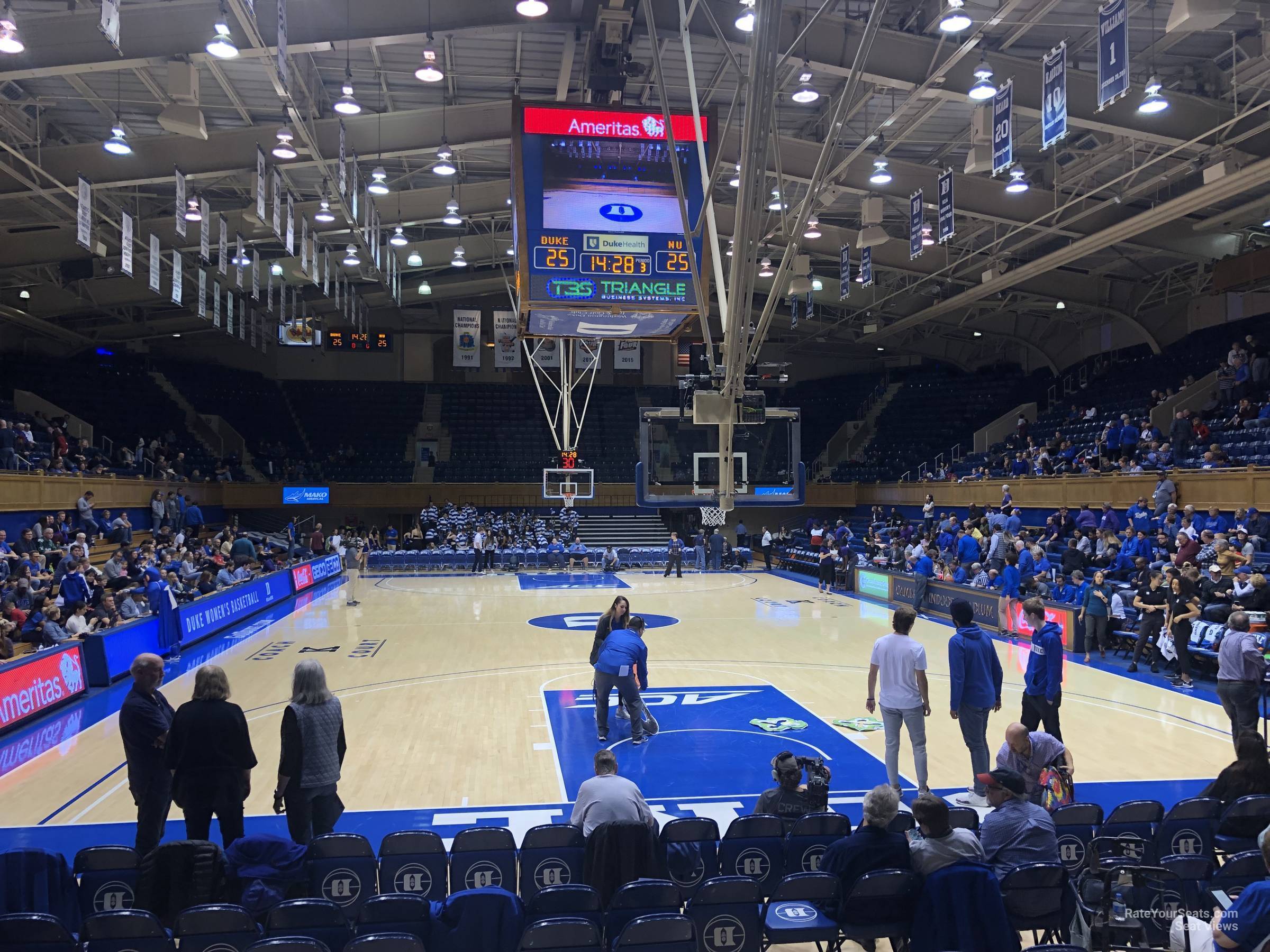 section 20, row e seat view  - cameron indoor stadium