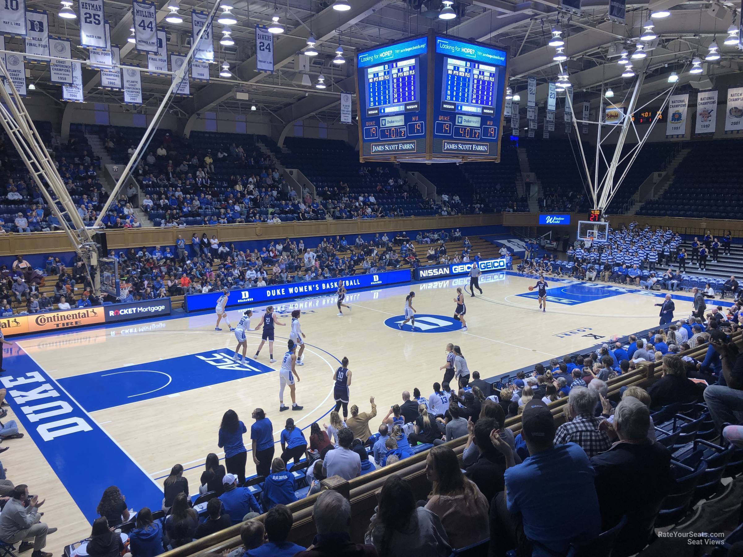 section 5, row e seat view  - cameron indoor stadium