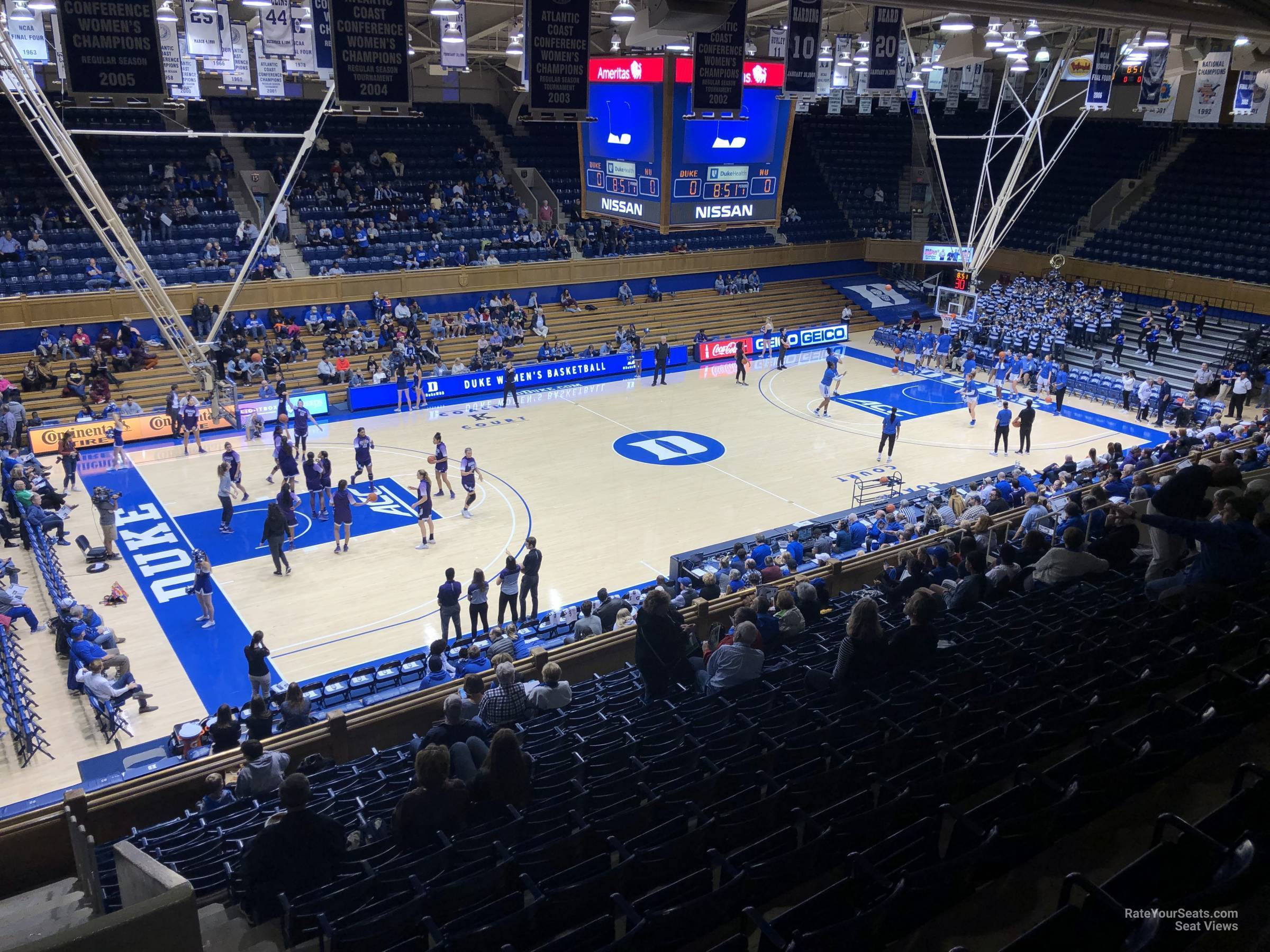 section 5, row o seat view  - cameron indoor stadium