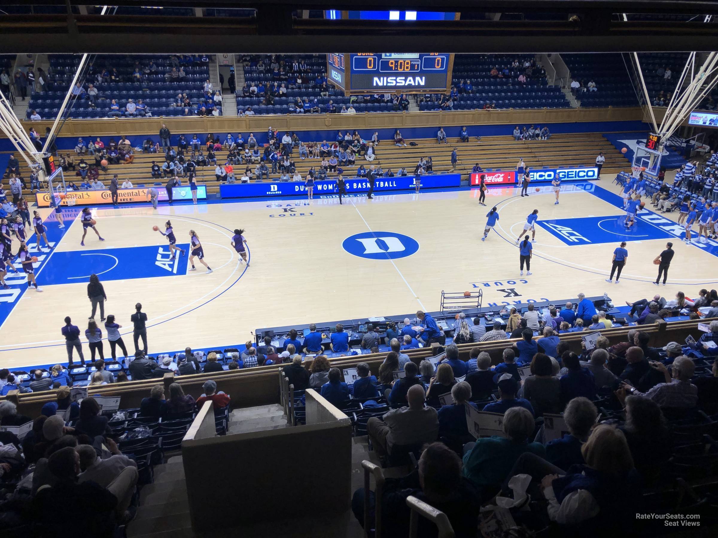 section 6, row o seat view - cameron indoor stadium