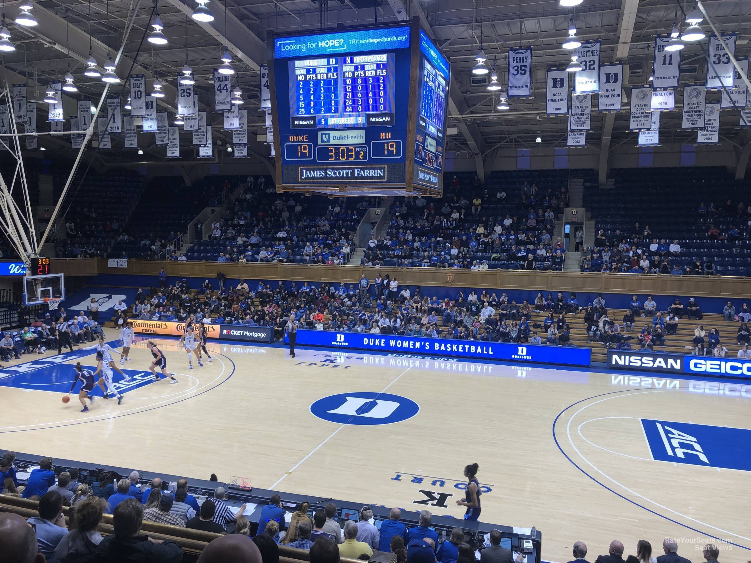 section 7, row e seat view  - cameron indoor stadium