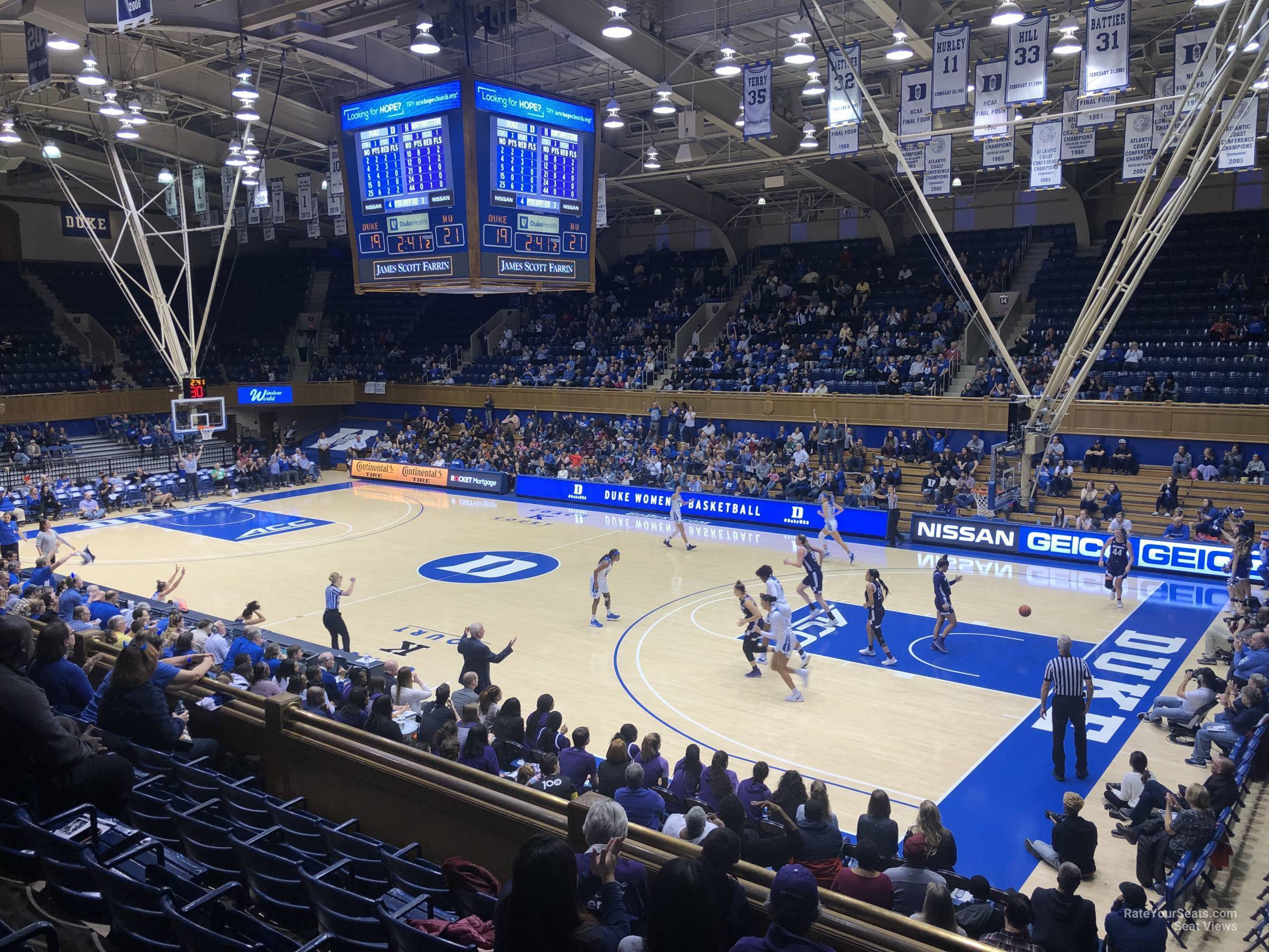 section 8, row e seat view  - cameron indoor stadium