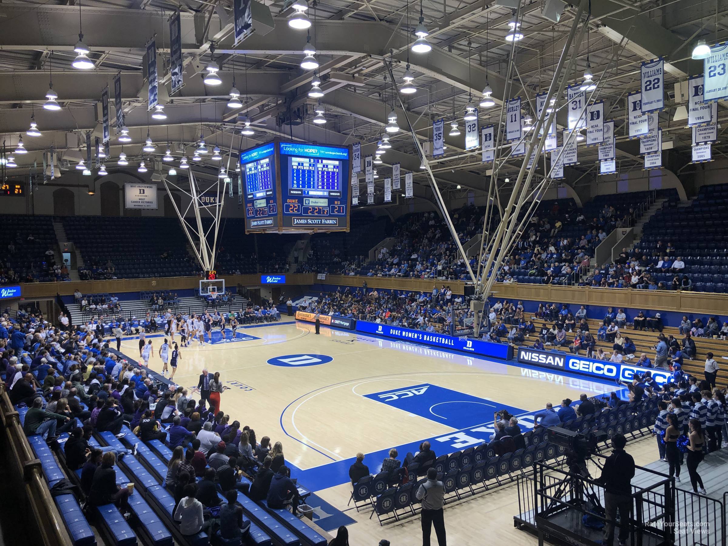 section 9, row e seat view  - cameron indoor stadium