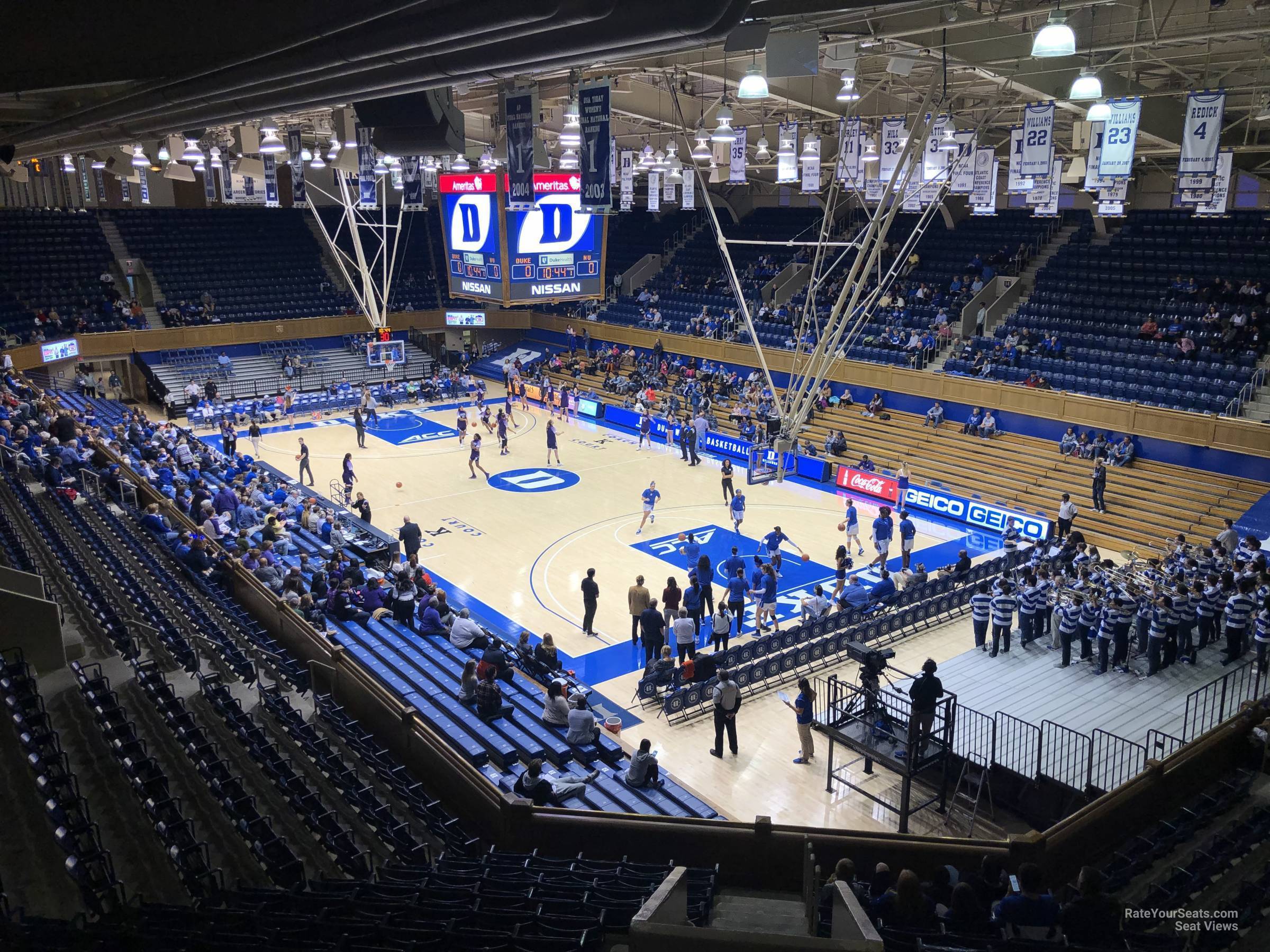 section 9, row o seat view - cameron indoor stadium