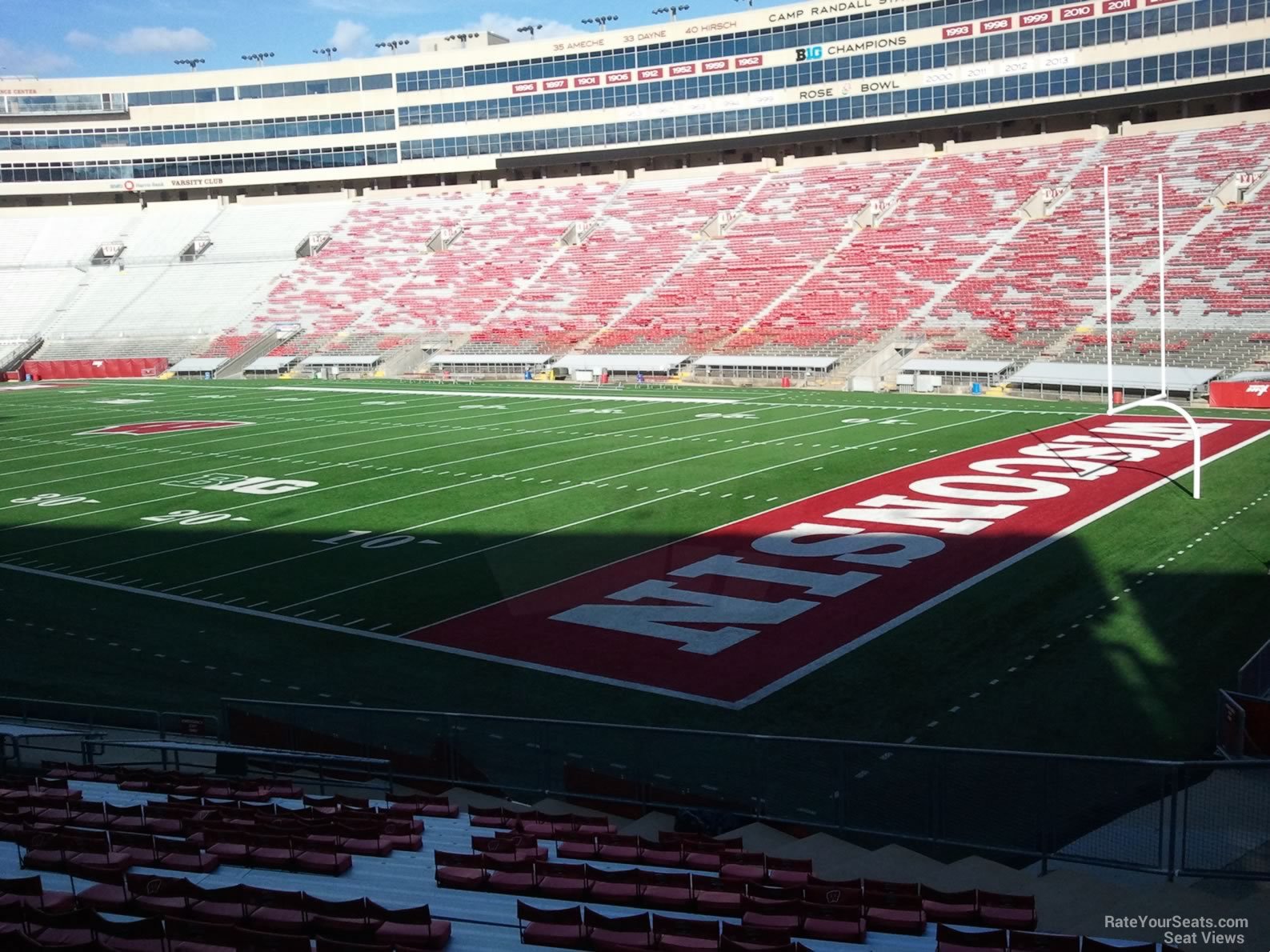 section a, row 30 seat view  - camp randall stadium