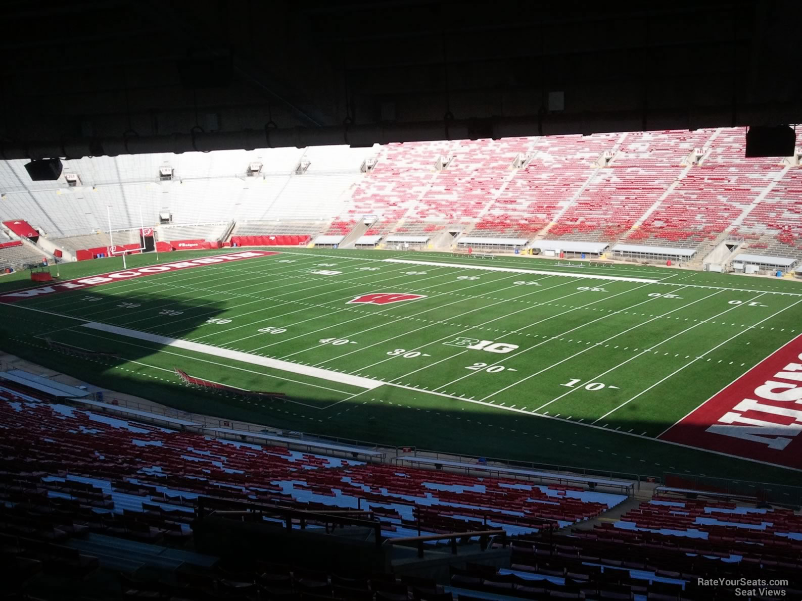 section a, row 69 seat view for football - camp randall stadium