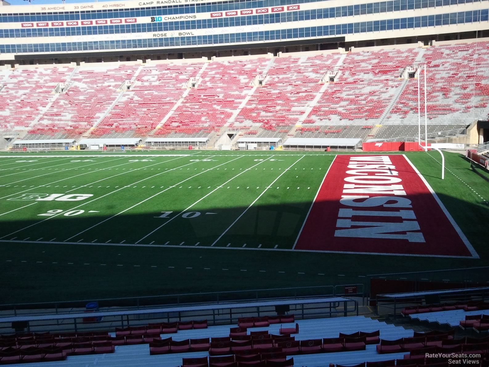 section b, row 30 seat view  - camp randall stadium