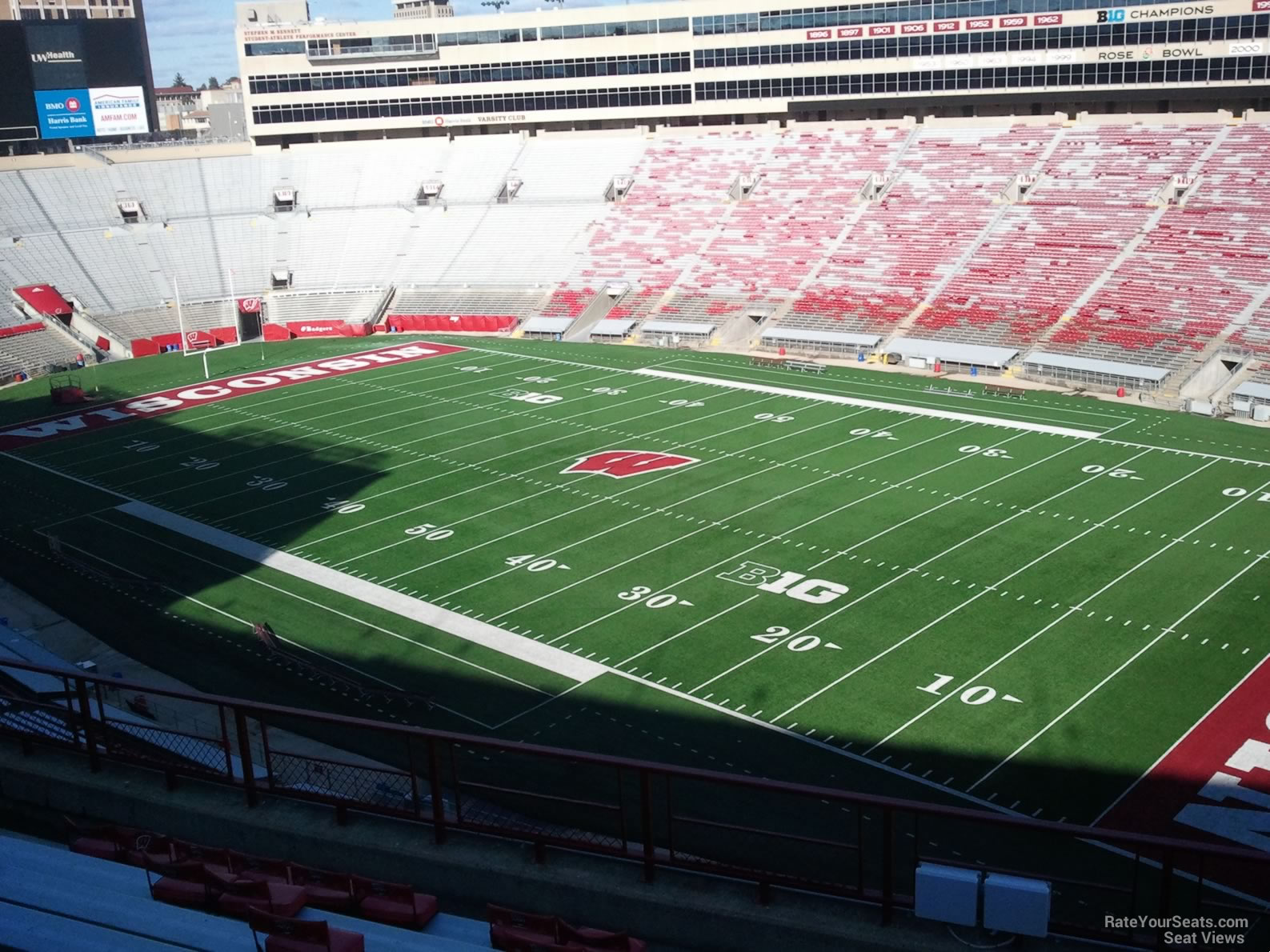 section bb, row 10 seat view  - camp randall stadium