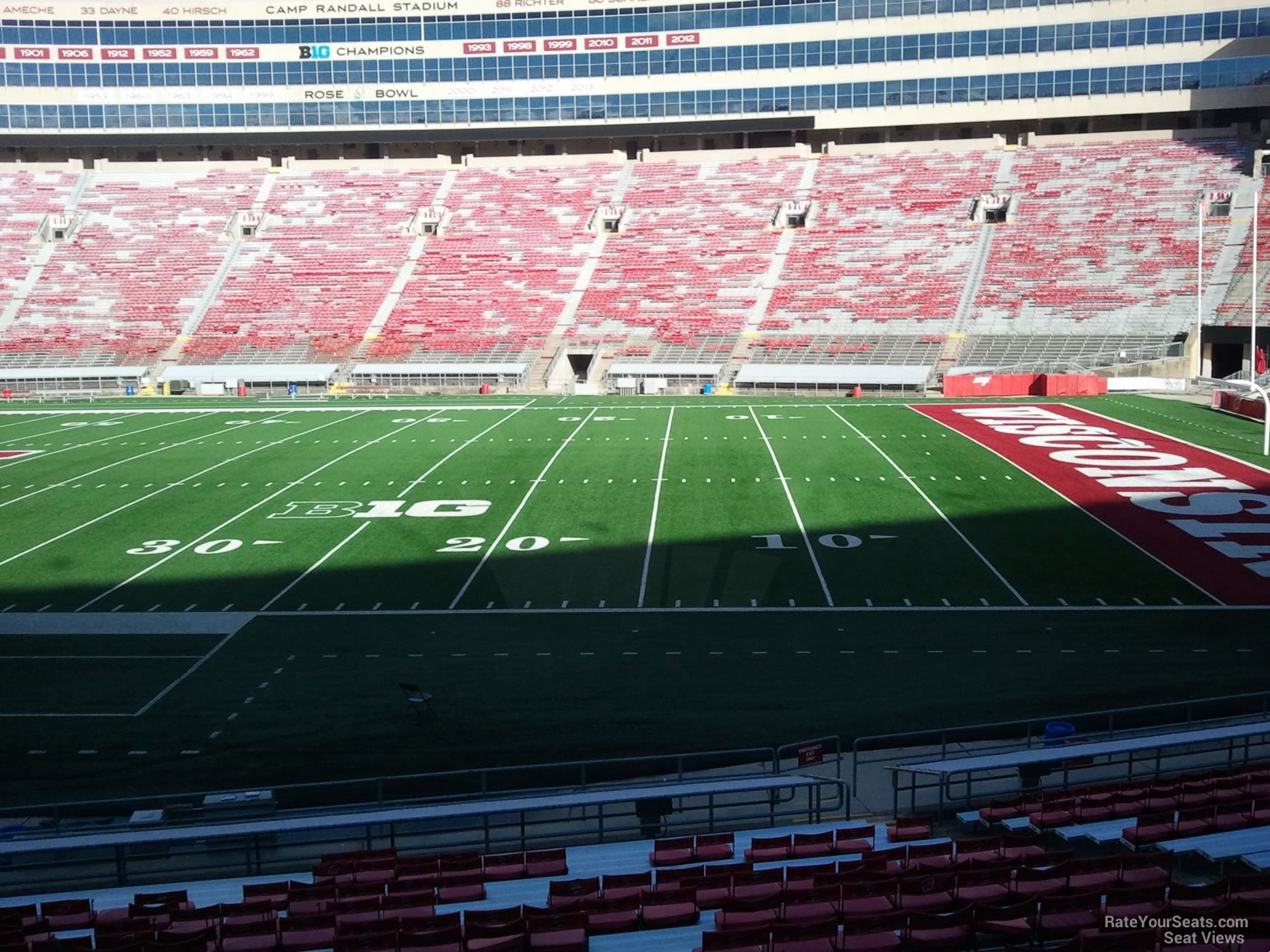 section c, row 30 seat view  - camp randall stadium