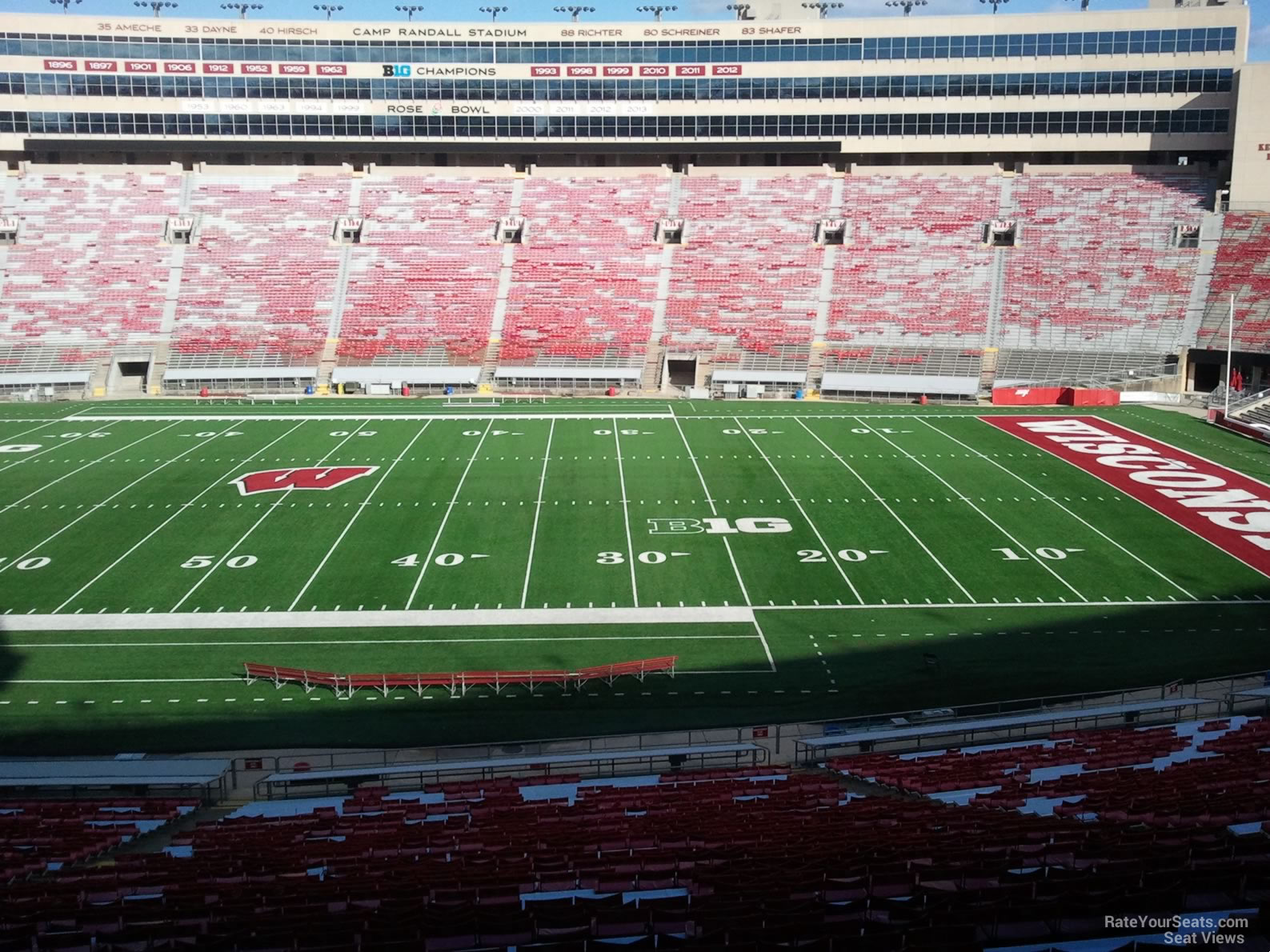 section d, row 56 seat view  for football - camp randall stadium