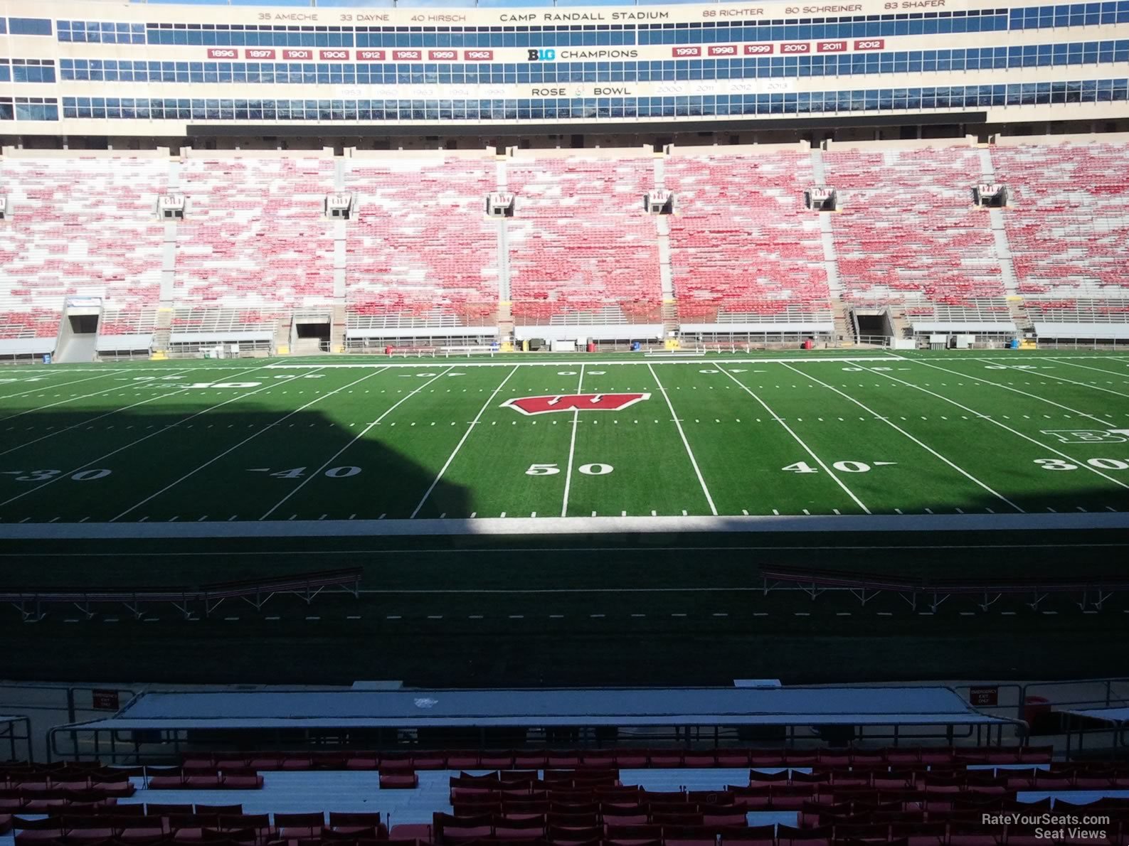 section e, row 30 seat view  - camp randall stadium