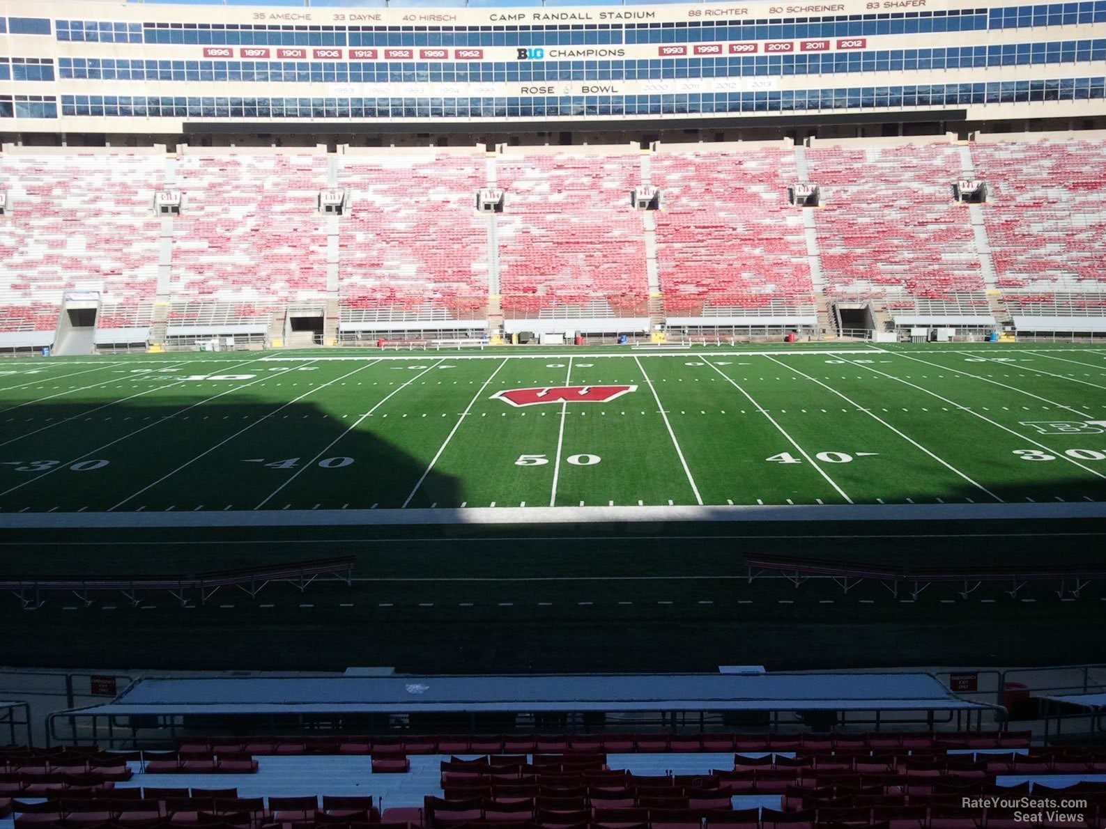 section e, row 30 seat view  for football - camp randall stadium