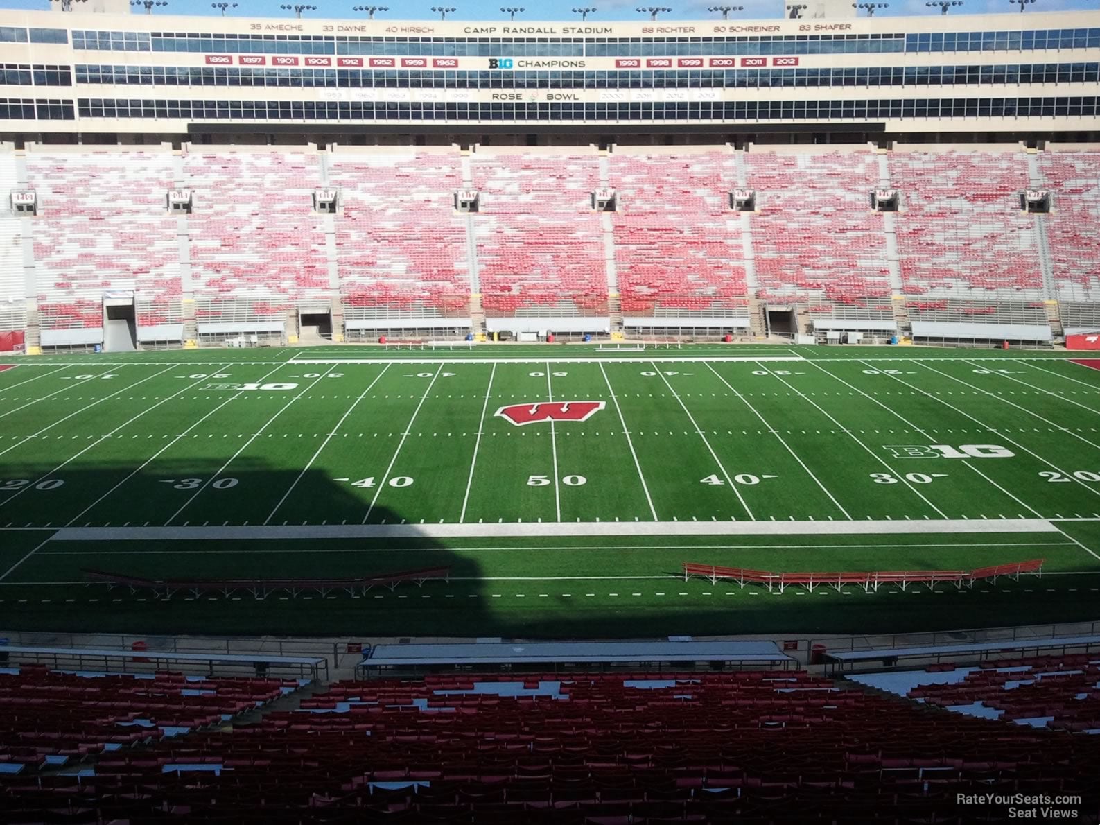 section e, row 56 seat view  for football - camp randall stadium