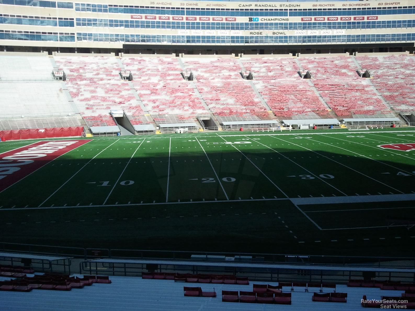 section g, row 30 seat view  - camp randall stadium