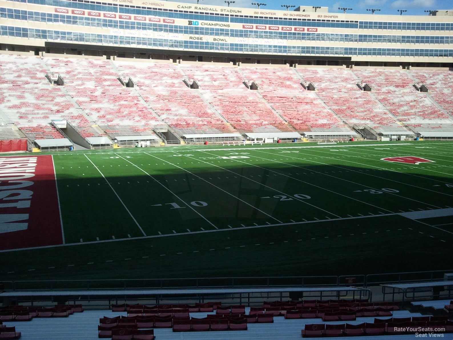 section h, row 30 seat view  - camp randall stadium