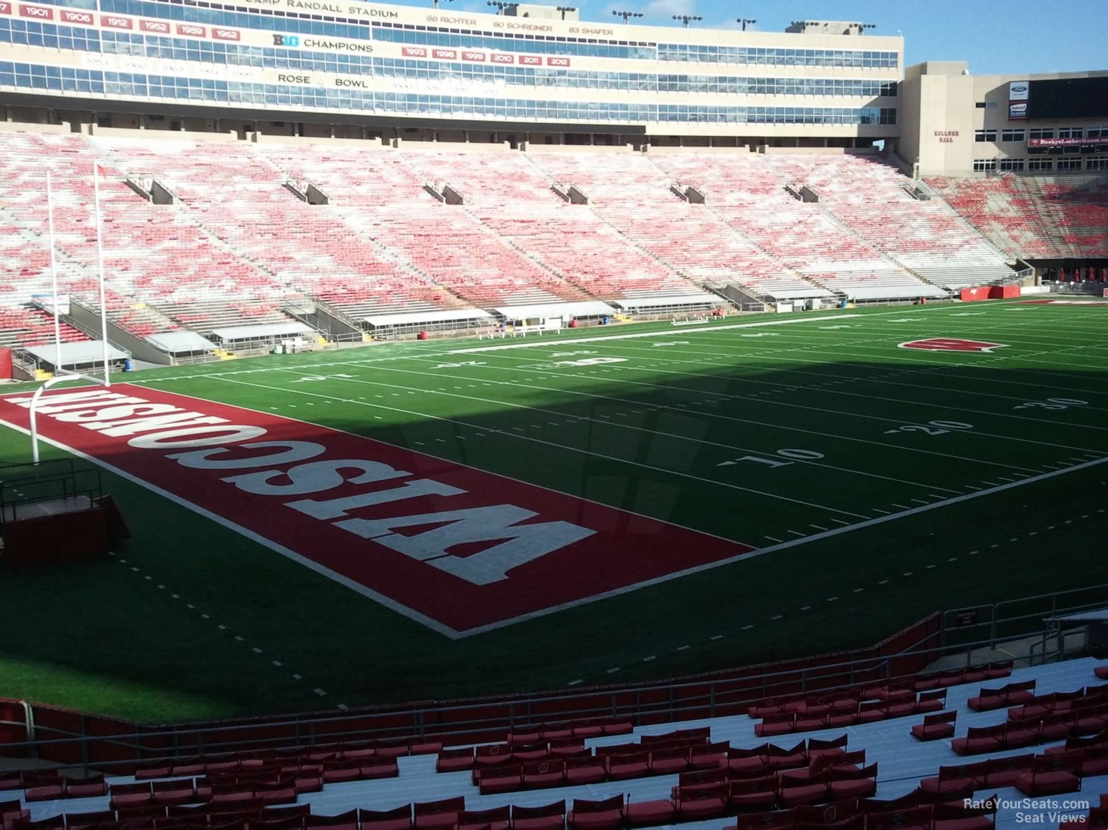 section i, row 30 seat view  - camp randall stadium