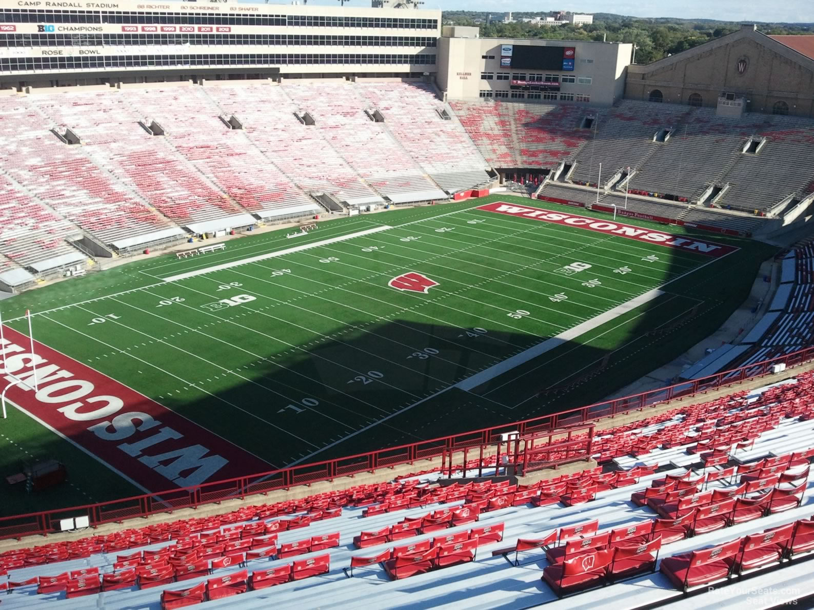 section kk, row 35 seat view  for football - camp randall stadium