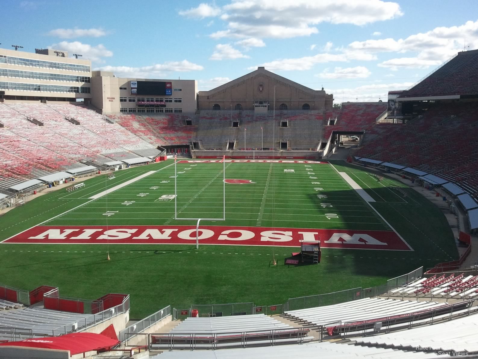 section l, row 55 seat view  - camp randall stadium