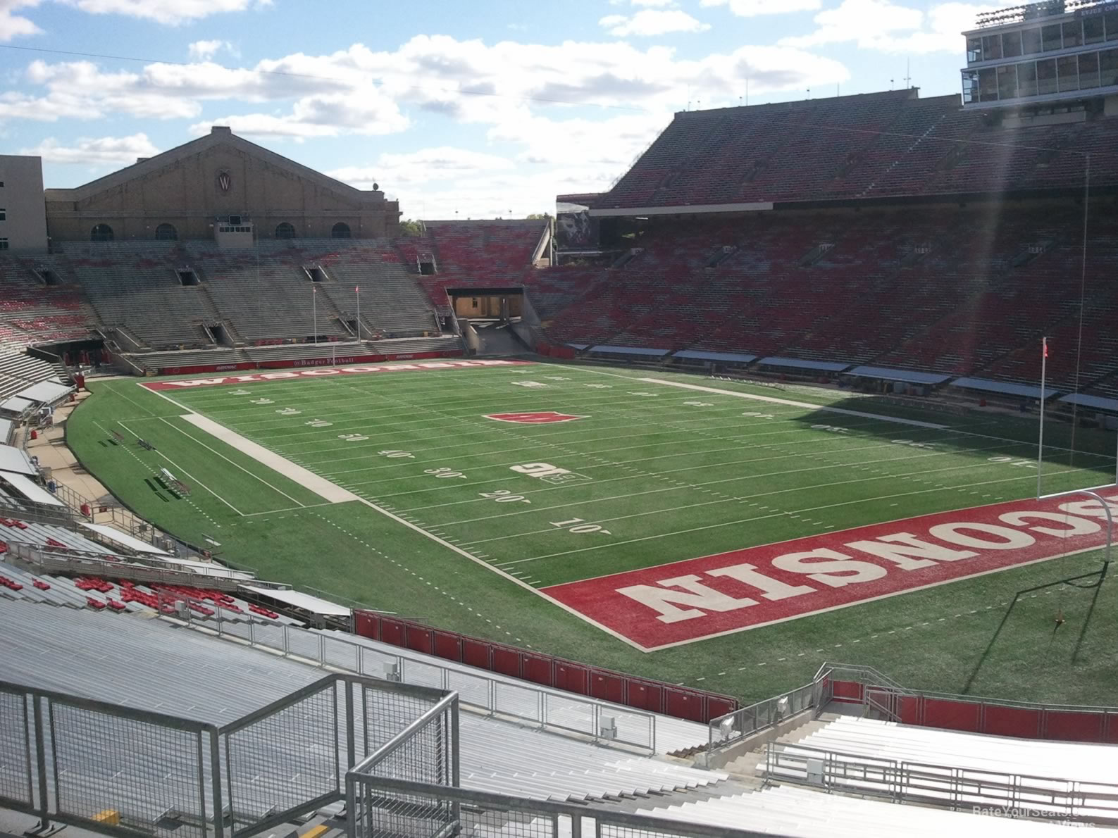 section o, row 55 seat view  - camp randall stadium